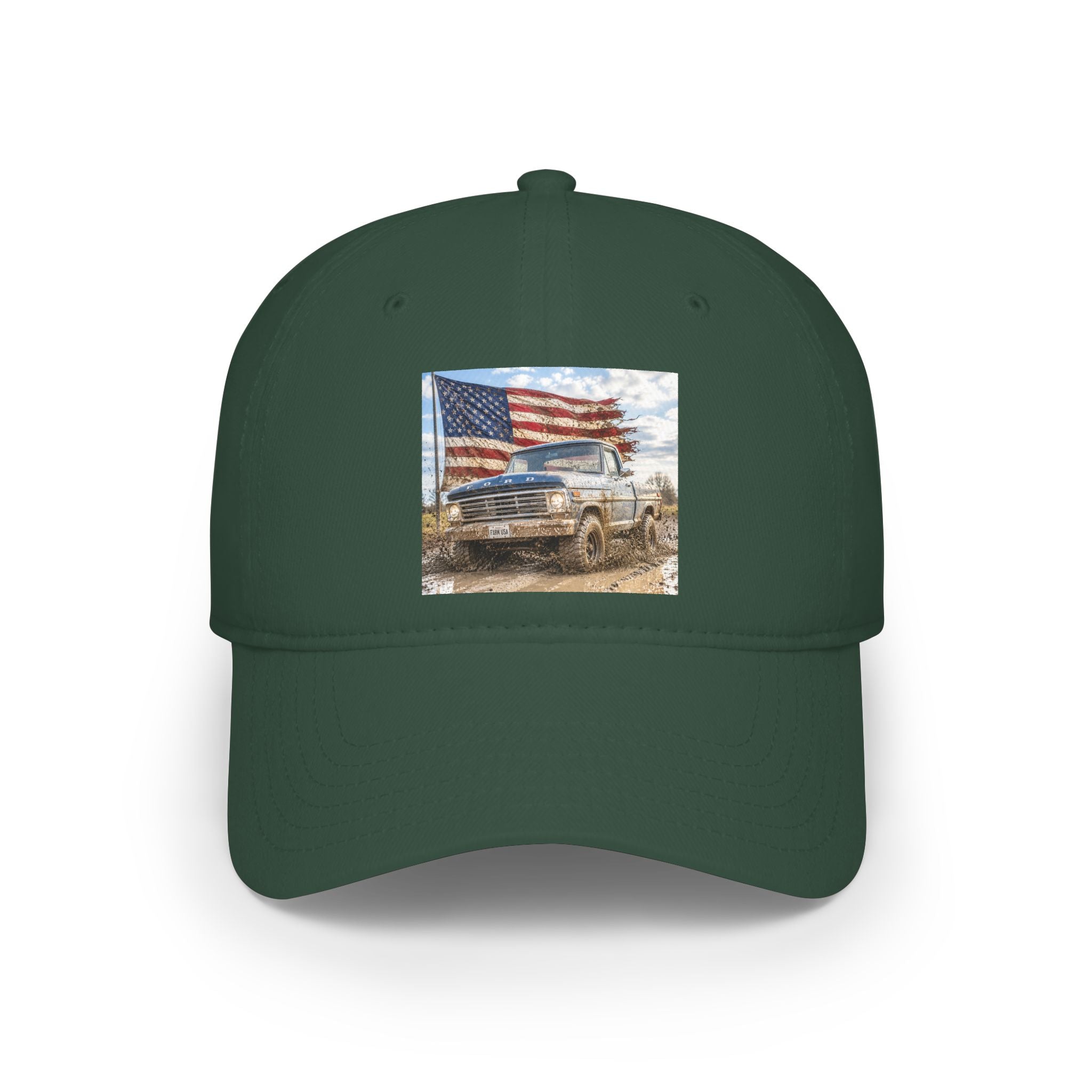 Patriotic Truck Baseball Cap — American Flag Off-Road Vintage Hat