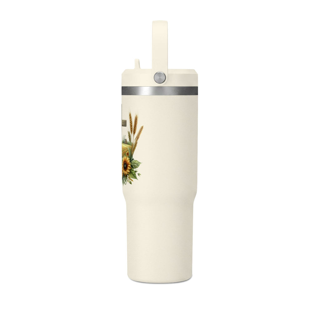 Sunflower Cross 32oz Tumbler – Christian Faith Travel Mug