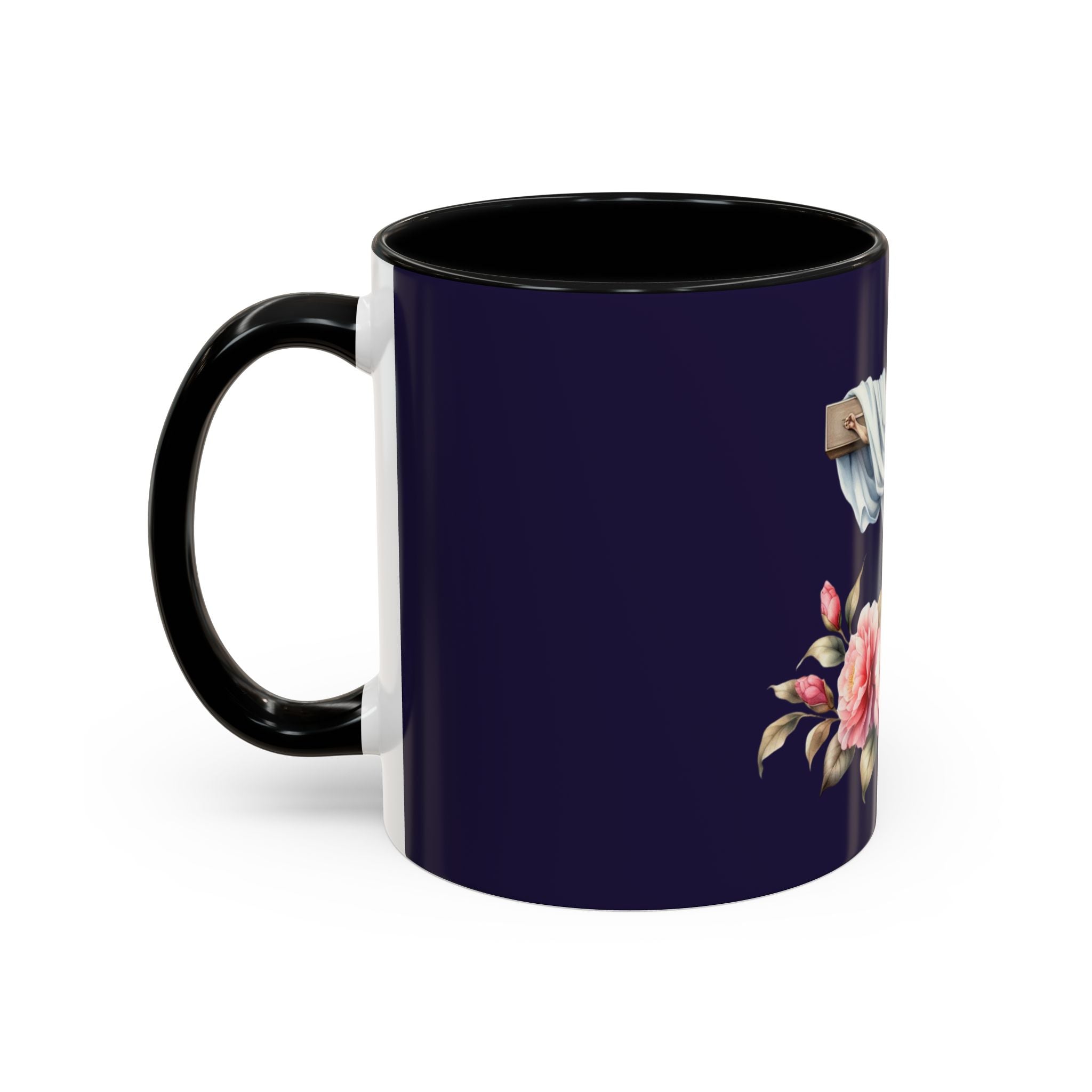 Easter Cross Coffee Mug — Floral Crucifix Accent Mug (11/15 oz)
