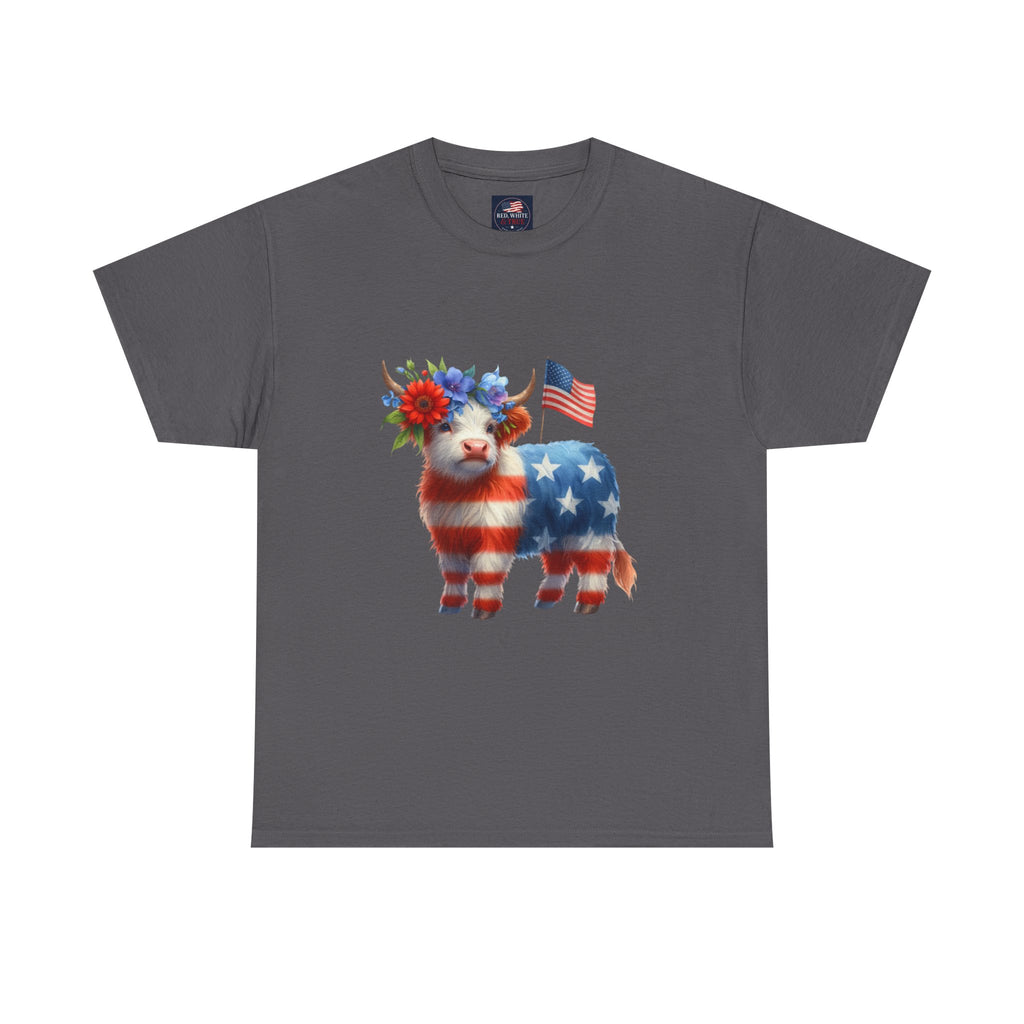 Patriotic American Flag Lamb T-Shirt — Cute Fourth of July Farm Animal Tee