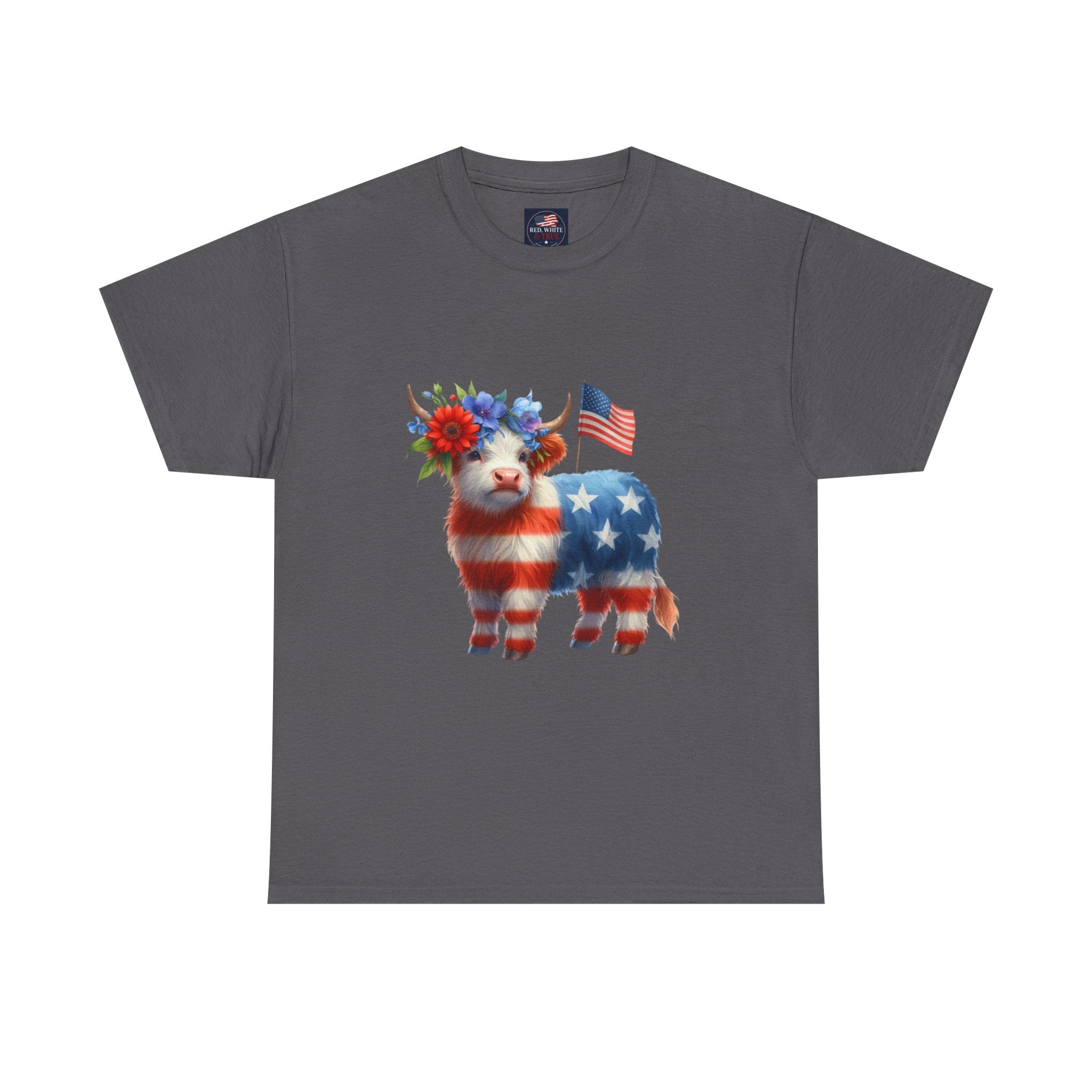 Patriotic American Flag Lamb T-Shirt — Cute Fourth of July Farm Animal Tee