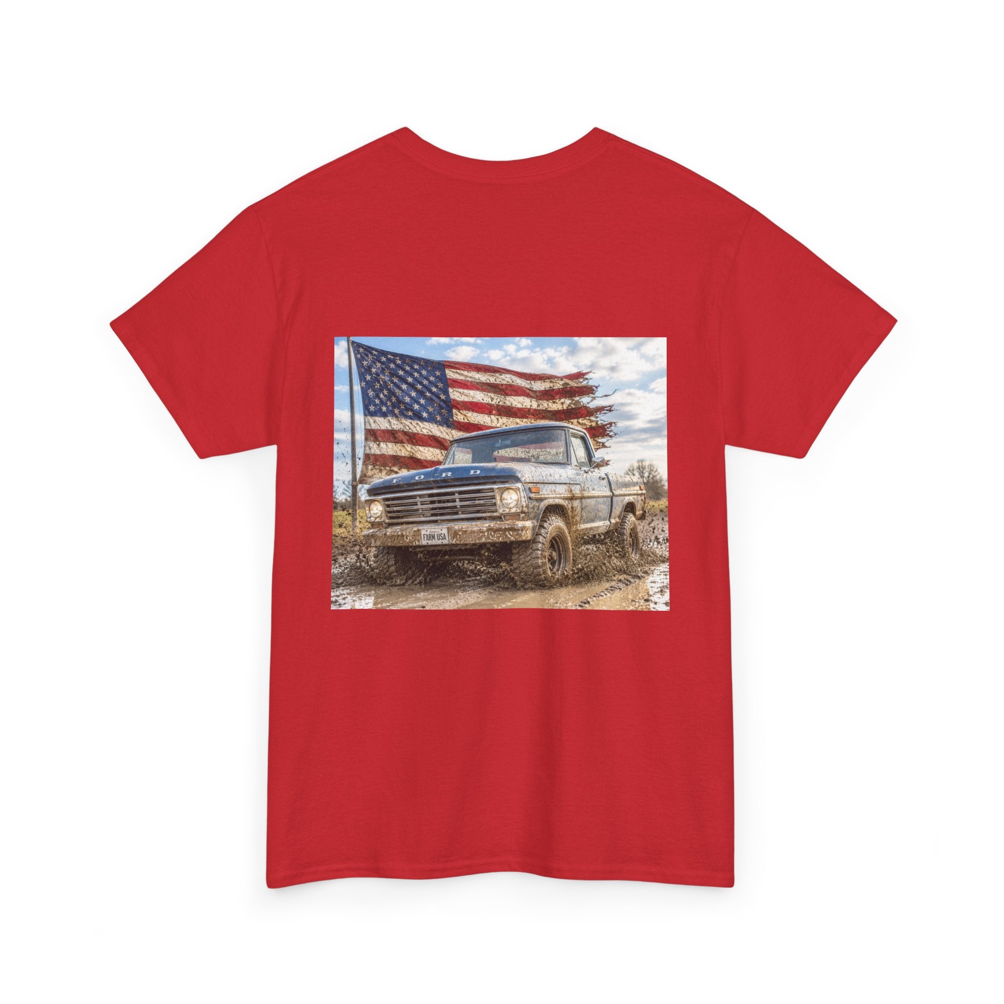 Patriotic Truck T-Shirt — American Flag Off-Road Graphic Tee