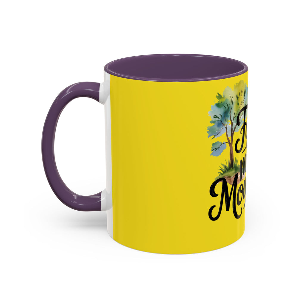 Faith Can Move Mountains Accent Coffee Mug – Inspirational Christian Tea Cup