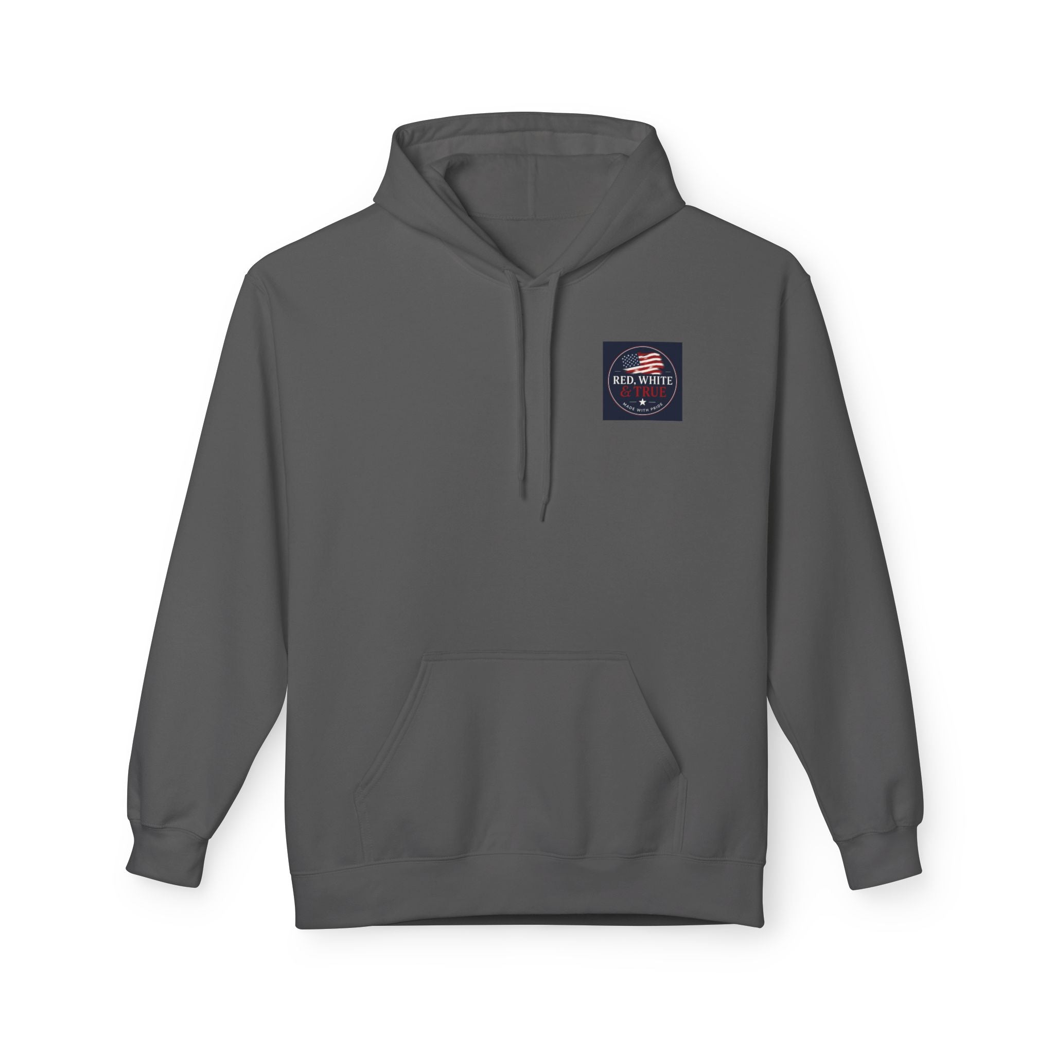 Red White & True Hoodie — Patriotic Cross Sunset Pullover