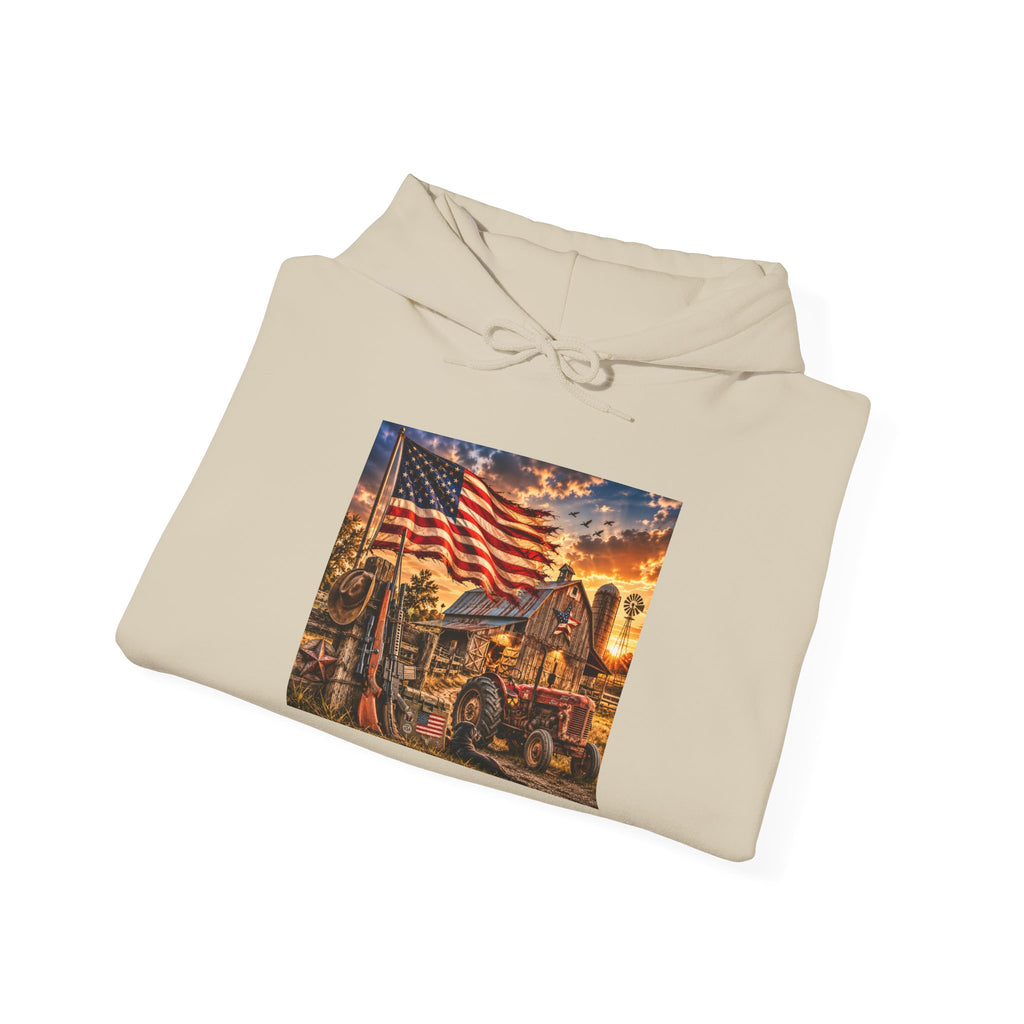 Patriotic Memorial Hoodie – American Flag Firefighter Tribute Sweatshirt