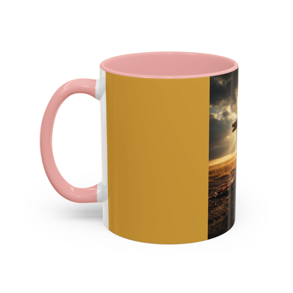 Patriotic Cross Coffee Mug — American Flag Sunrise Accent Mug (11/15oz)