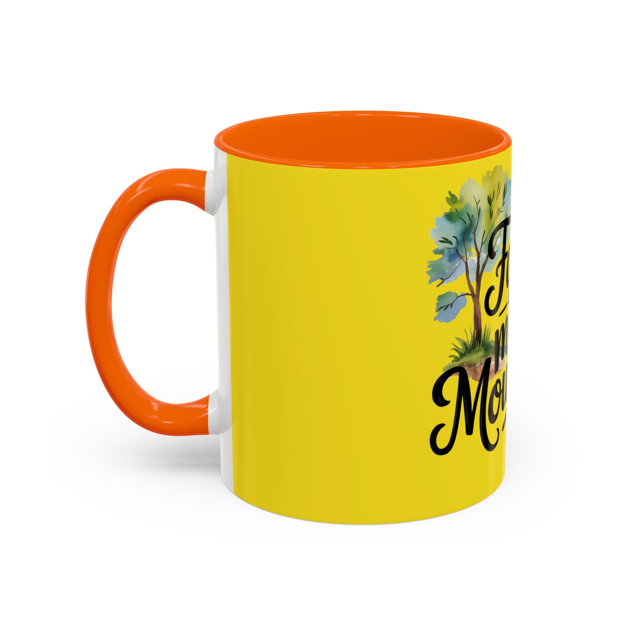 Faith Can Move Mountains Accent Coffee Mug – Inspirational Christian Tea Cup
