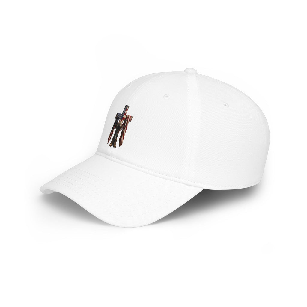 Patriotic Robot Flag Embroidered Cap - Low Profile Baseball Hat