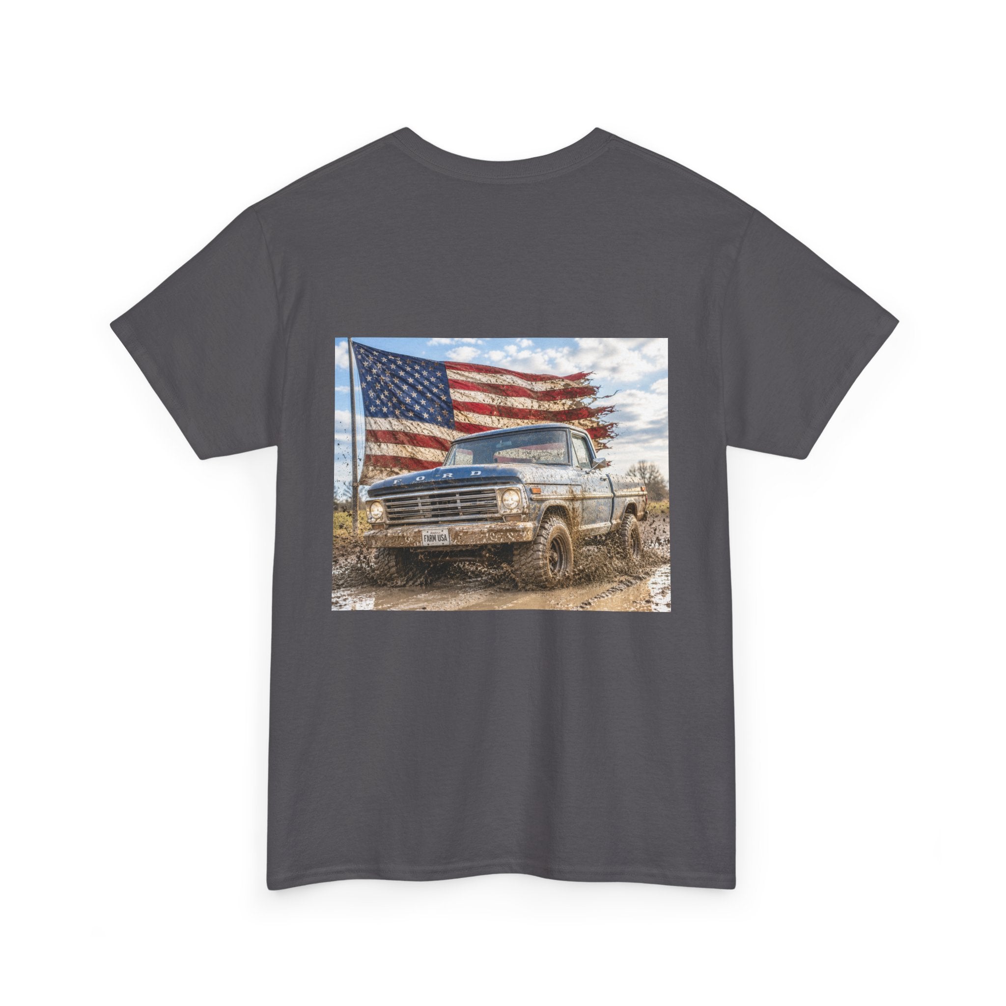 Patriotic Truck T-Shirt — American Flag Off-Road Graphic Tee