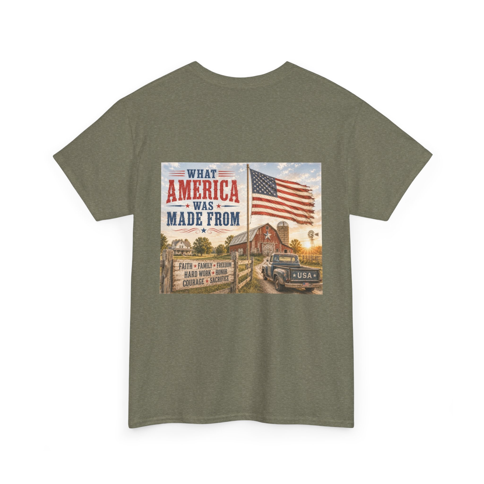 Vintage 'What America Was Made From' Tee - Patriotic Americana Graphic T-Shirt