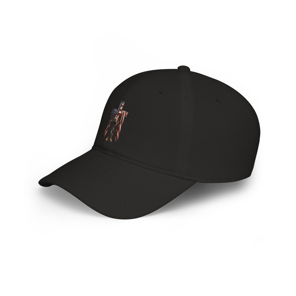 Patriotic Robot Flag Embroidered Cap - Low Profile Baseball Hat