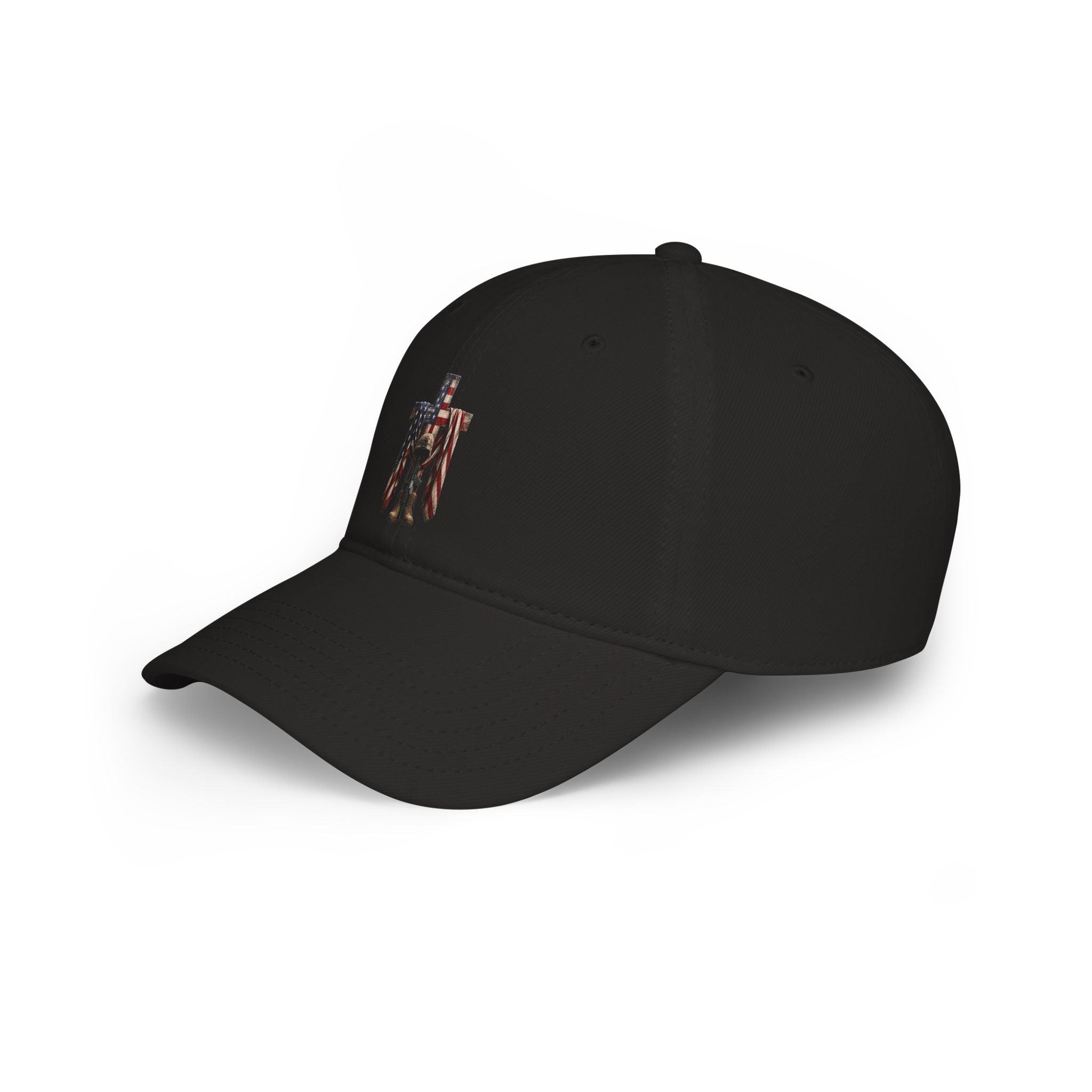 Patriotic Robot Flag Embroidered Cap - Low Profile Baseball Hat