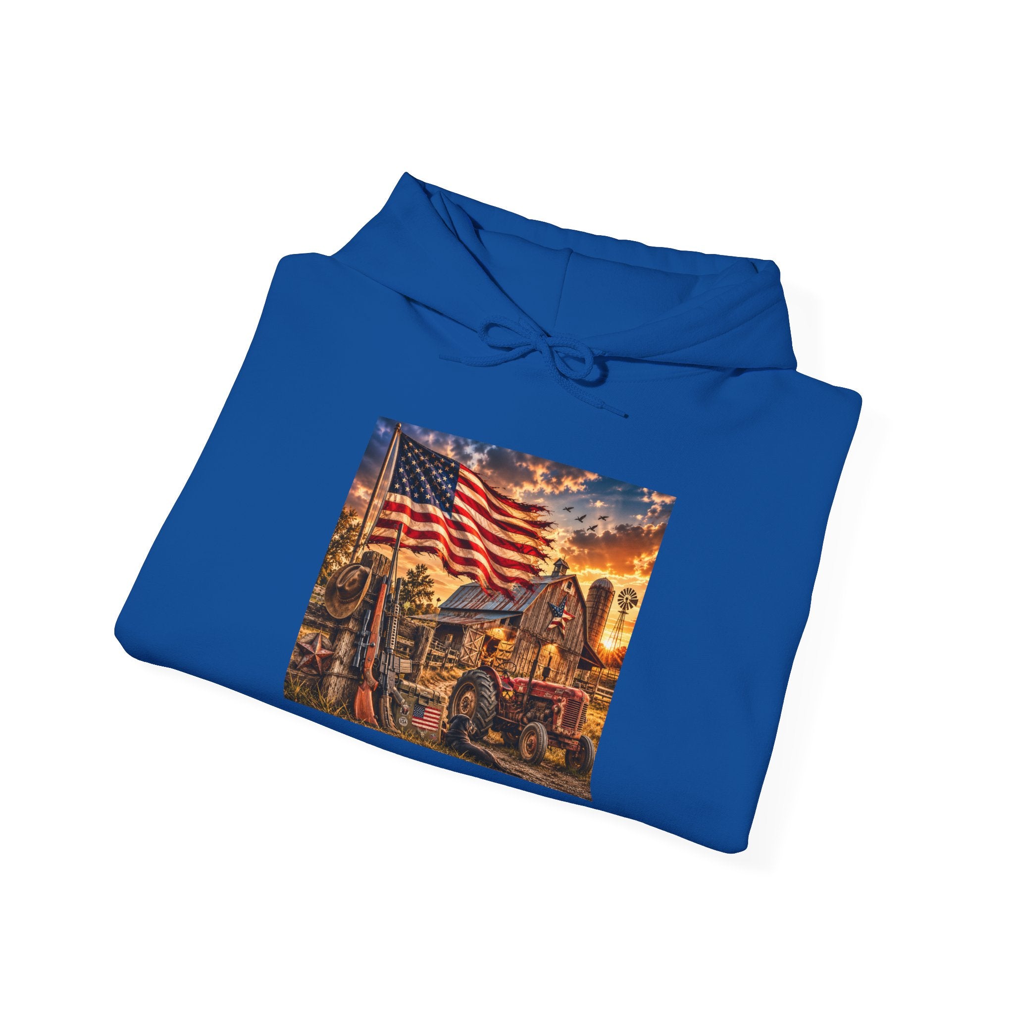 Patriotic Memorial Hoodie – American Flag Firefighter Tribute Sweatshirt
