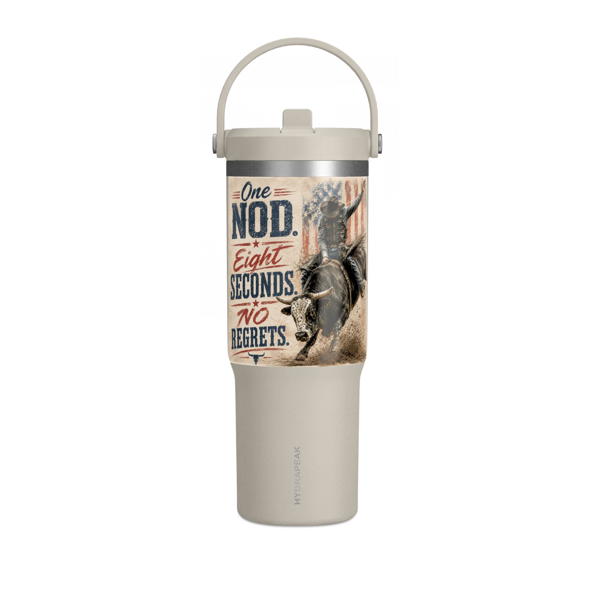 Nomad Tumbler 32oz - 'One Nod, Eight Seconds, No Regrets' Travel Tumbler
