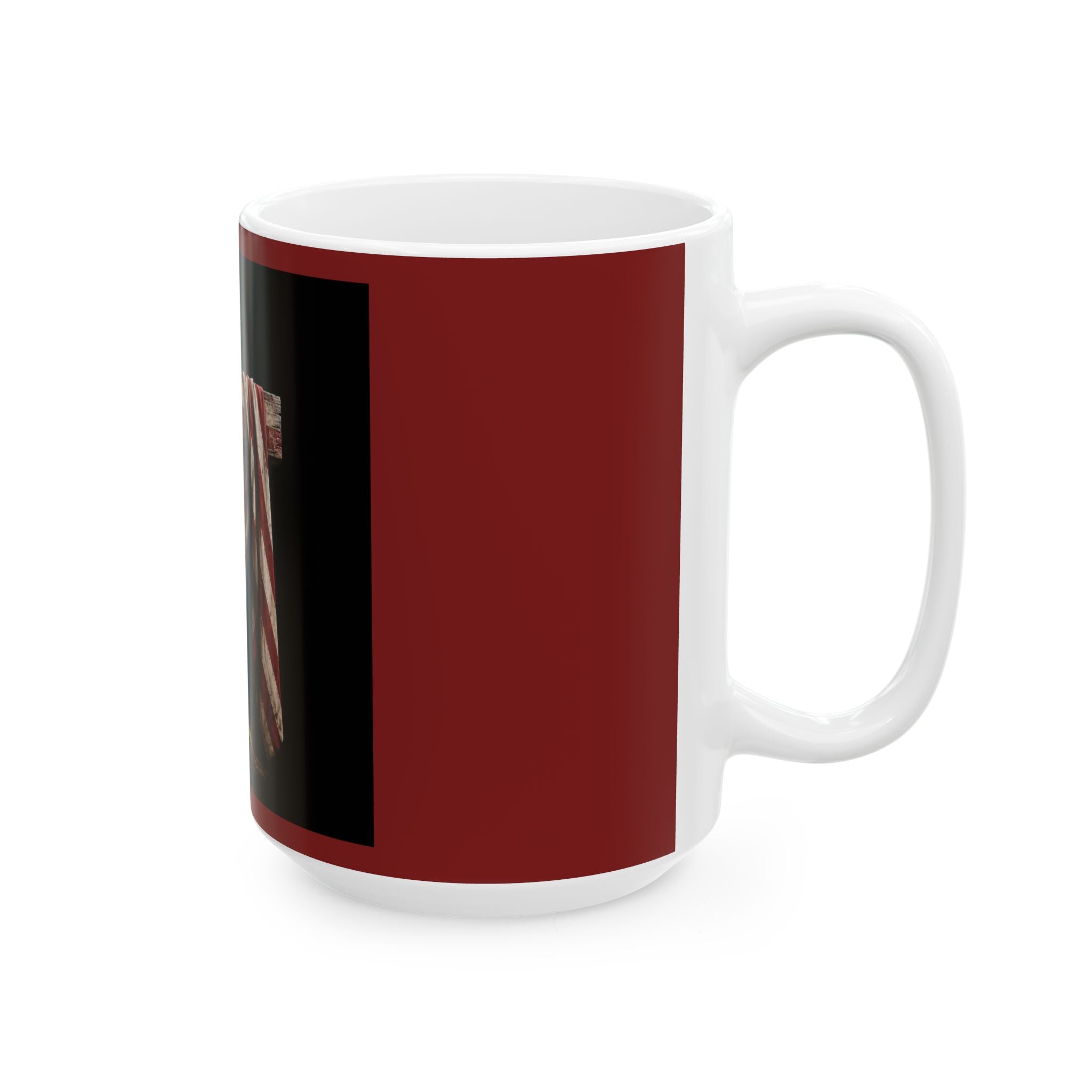 Veteran Memorial Mug — American Flag Battlefield Cross Coffee Cup (11oz/15oz)