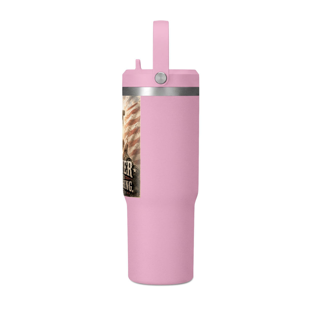 Prayer Changes Everything 32oz Tumbler - Christian Cross & American Flag Travel Cup