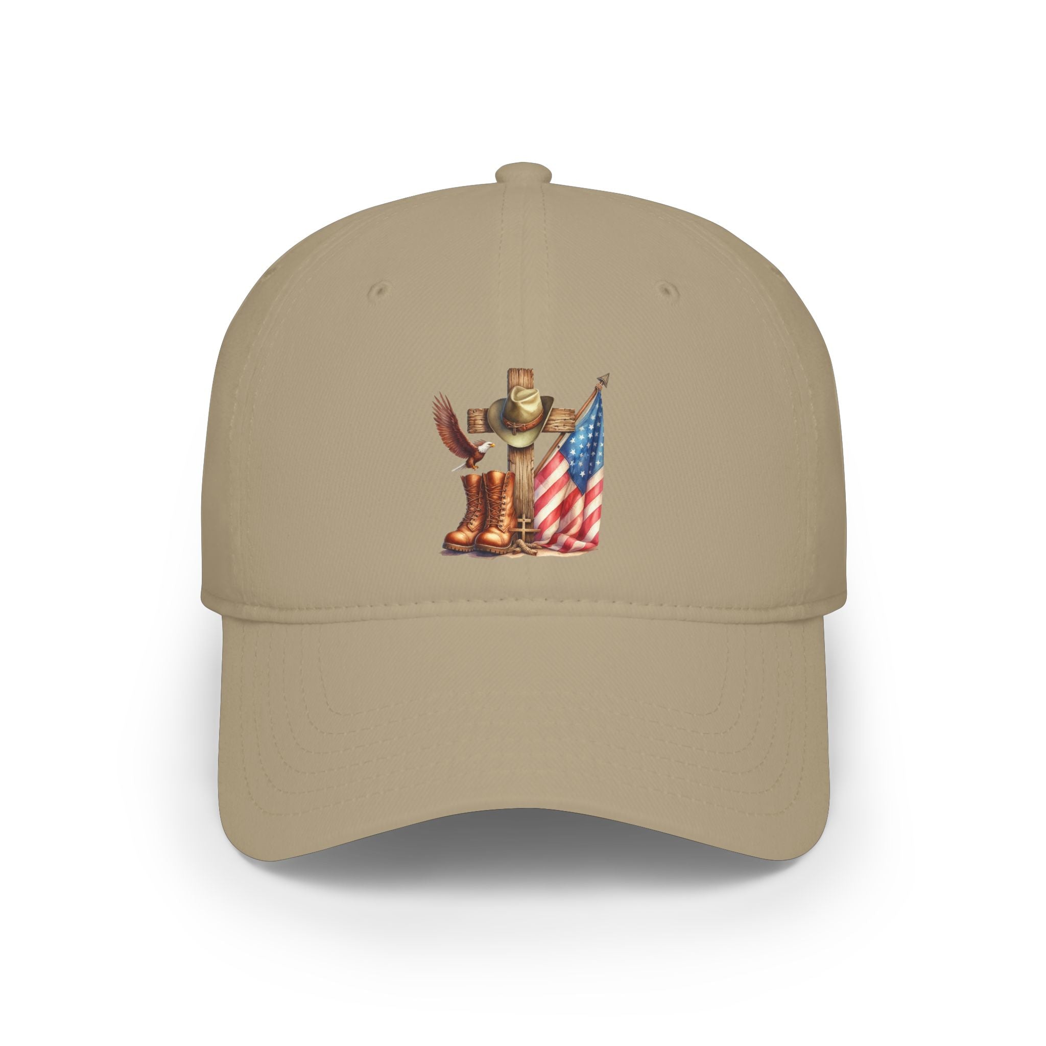Patriotic Cowboy Hat Cap – American Flag & Western Boots Embroidered Baseball Cap