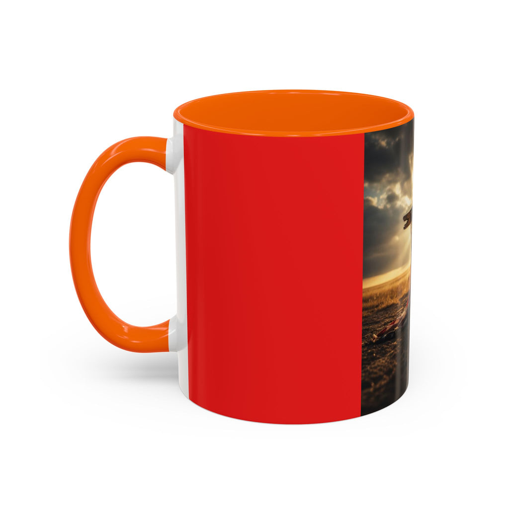 Patriotic Cross Coffee Mug – American Flag Christian Faith 11/15oz Accent Mug