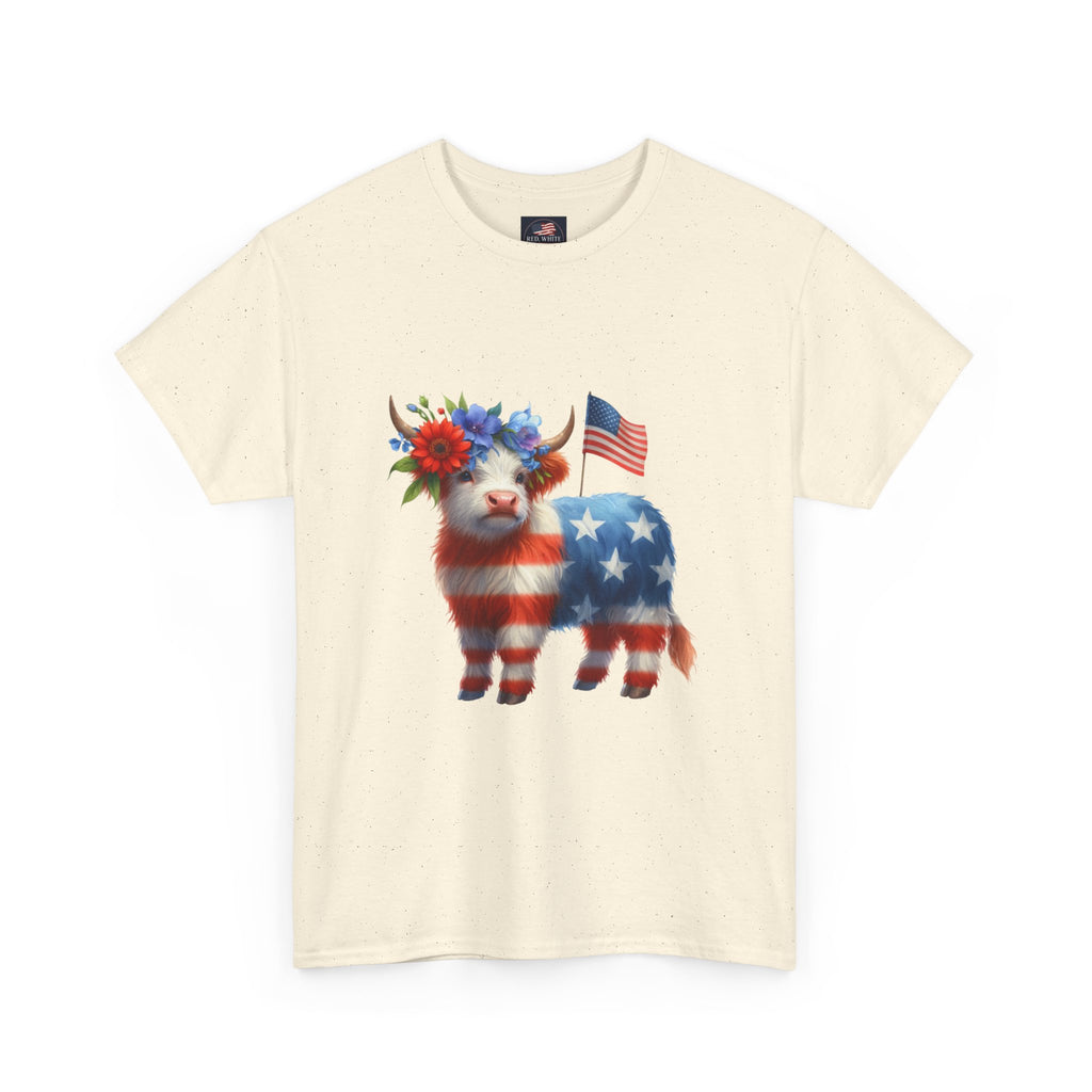Patriotic American Flag Lamb T-Shirt — Cute Fourth of July Farm Animal Tee