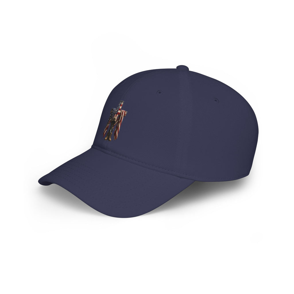 Patriotic Robot Flag Embroidered Cap - Low Profile Baseball Hat
