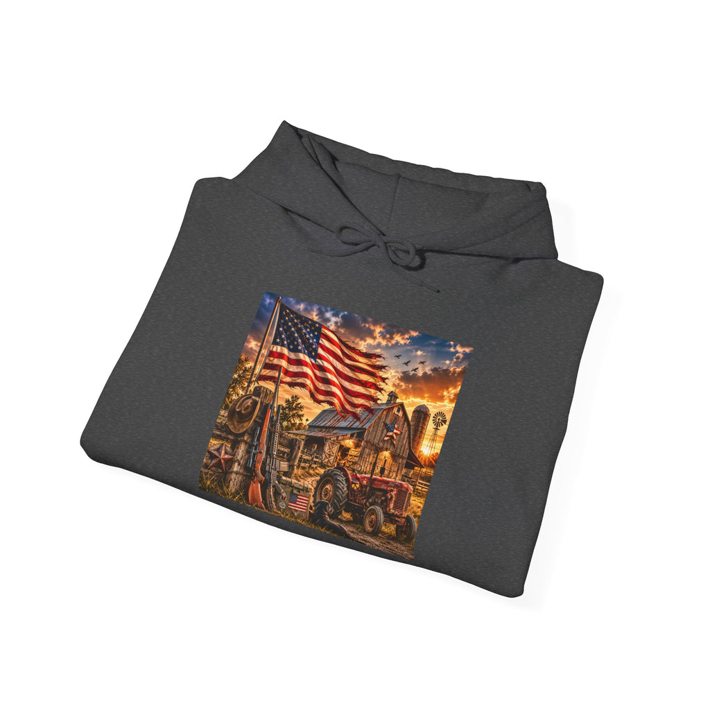 Patriotic Memorial Hoodie – American Flag Firefighter Tribute Sweatshirt