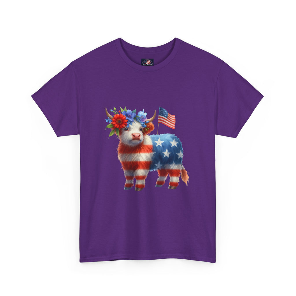Patriotic American Flag Lamb T-Shirt — Cute Fourth of July Farm Animal Tee