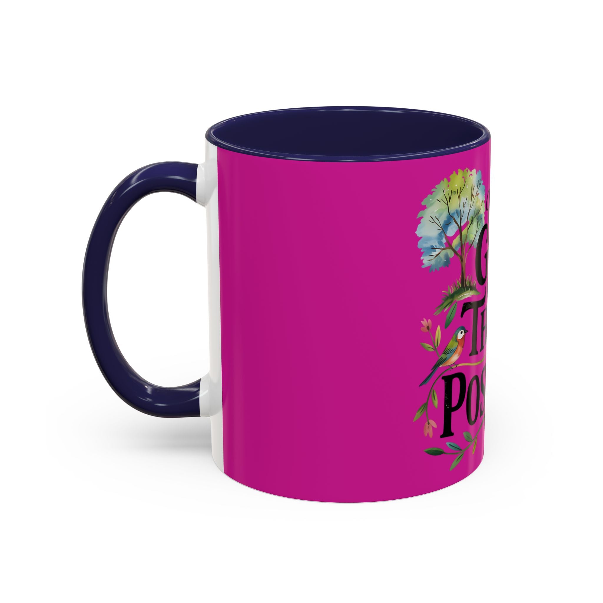 Inspirational Coffee Mug — "With God All Things Are Possible" Floral Accent