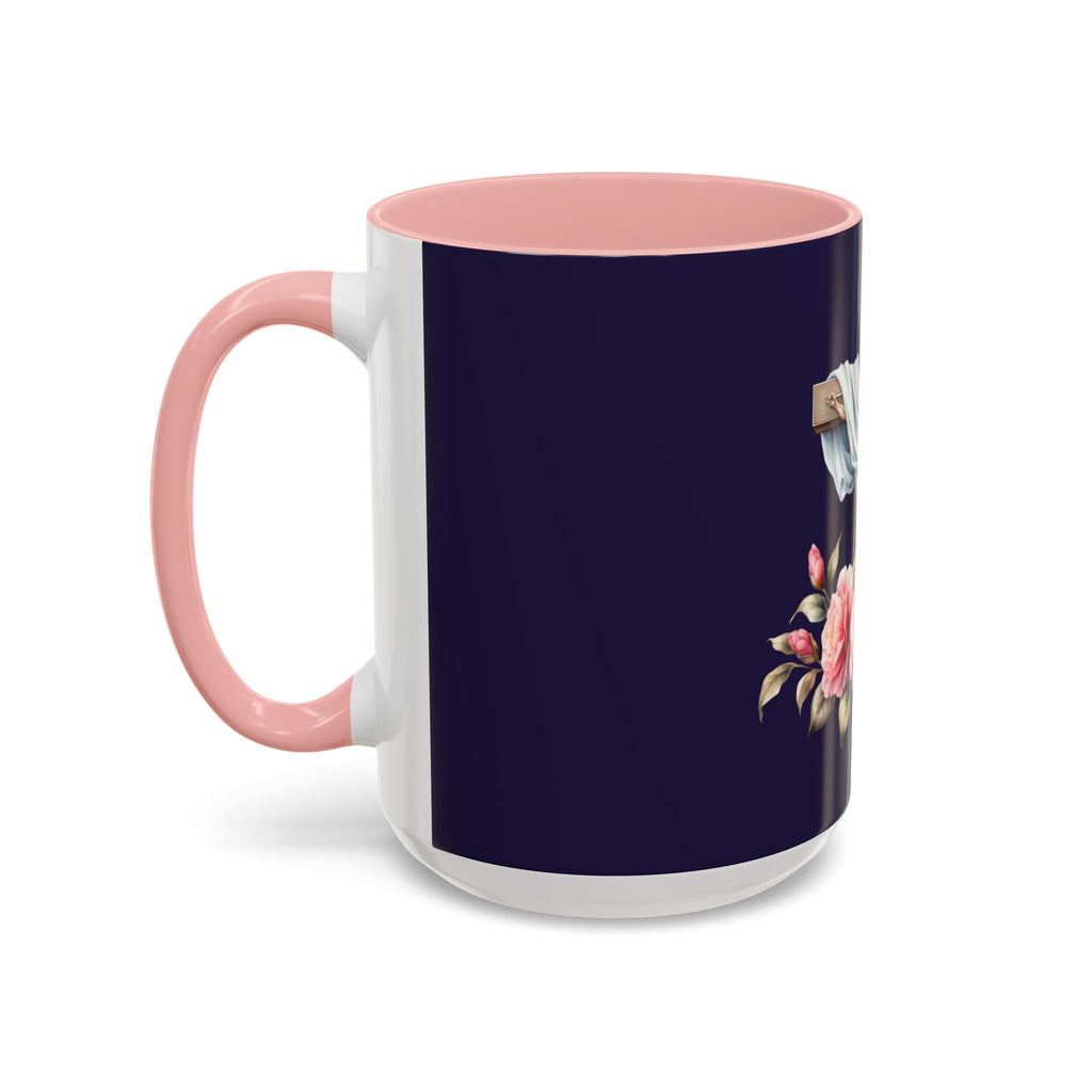 Easter Cross Coffee Mug — Floral Crucifix Accent Mug (11/15 oz)