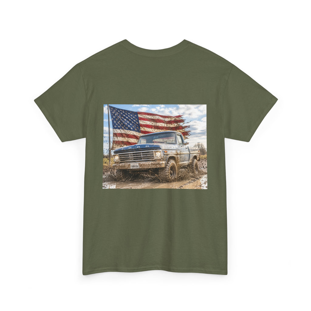 Patriotic Truck T-Shirt — American Flag Off-Road Graphic Tee