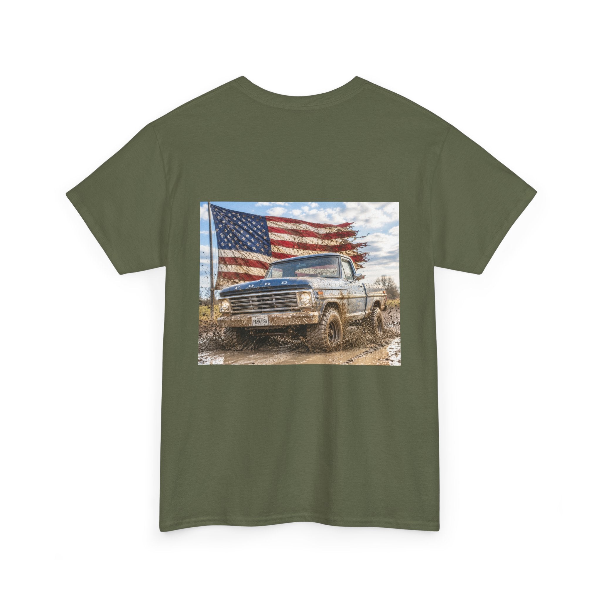 Patriotic Truck T-Shirt — American Flag Off-Road Graphic Tee