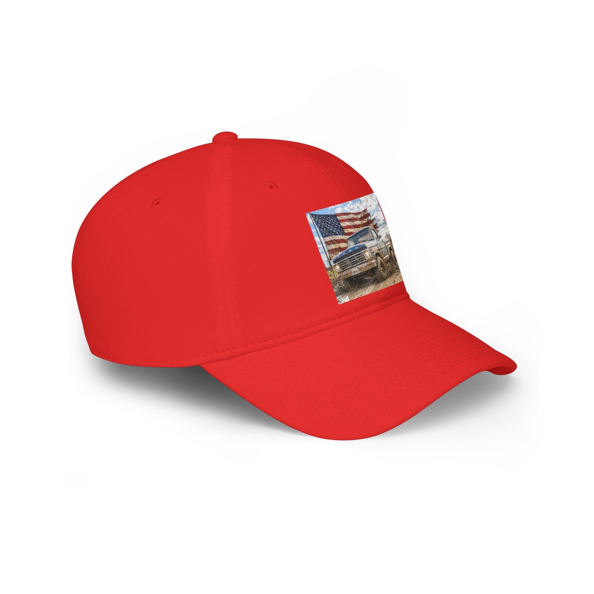 Patriotic Truck Baseball Cap — American Flag Off-Road Vintage Hat
