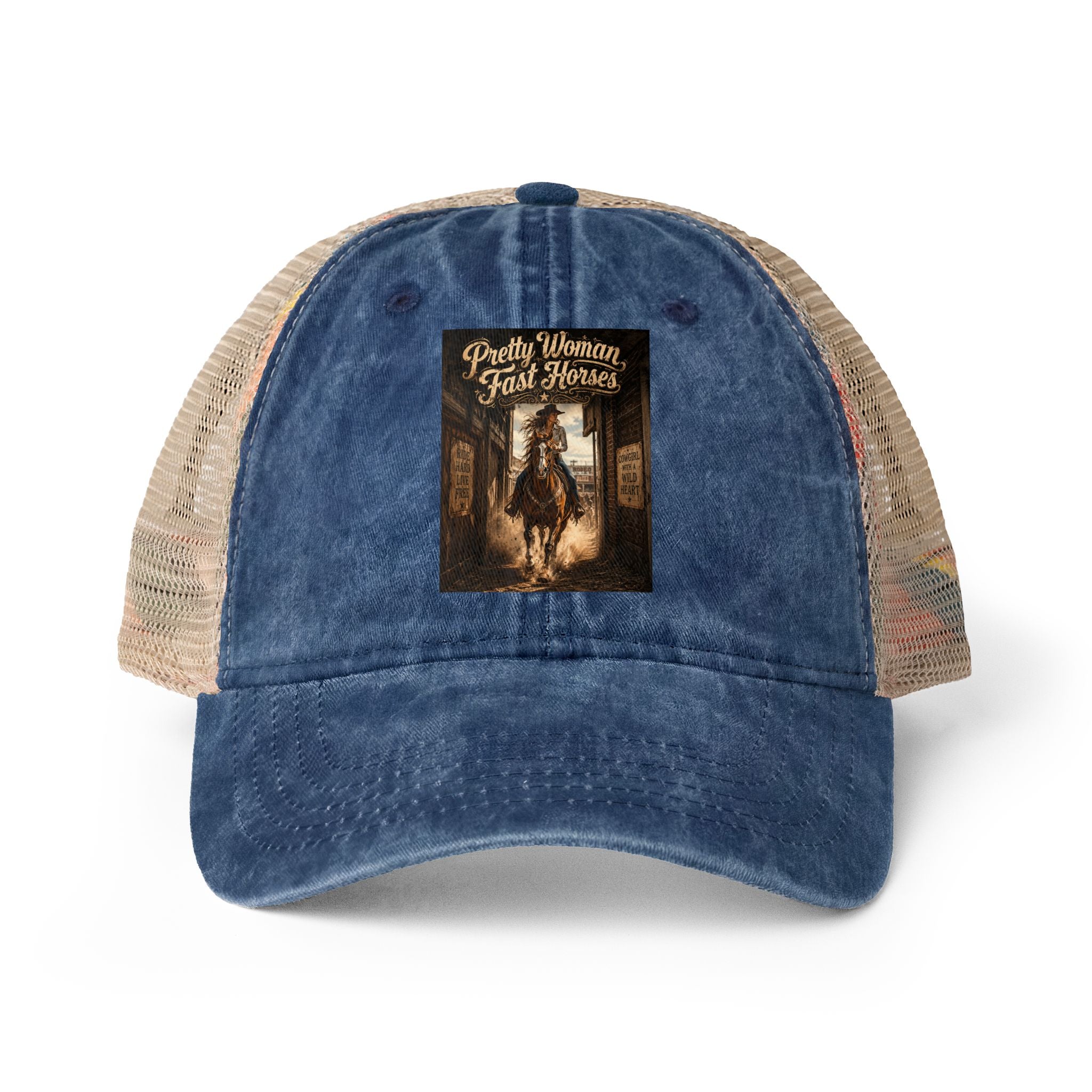 Women's Washed Mesh-Back Cap
