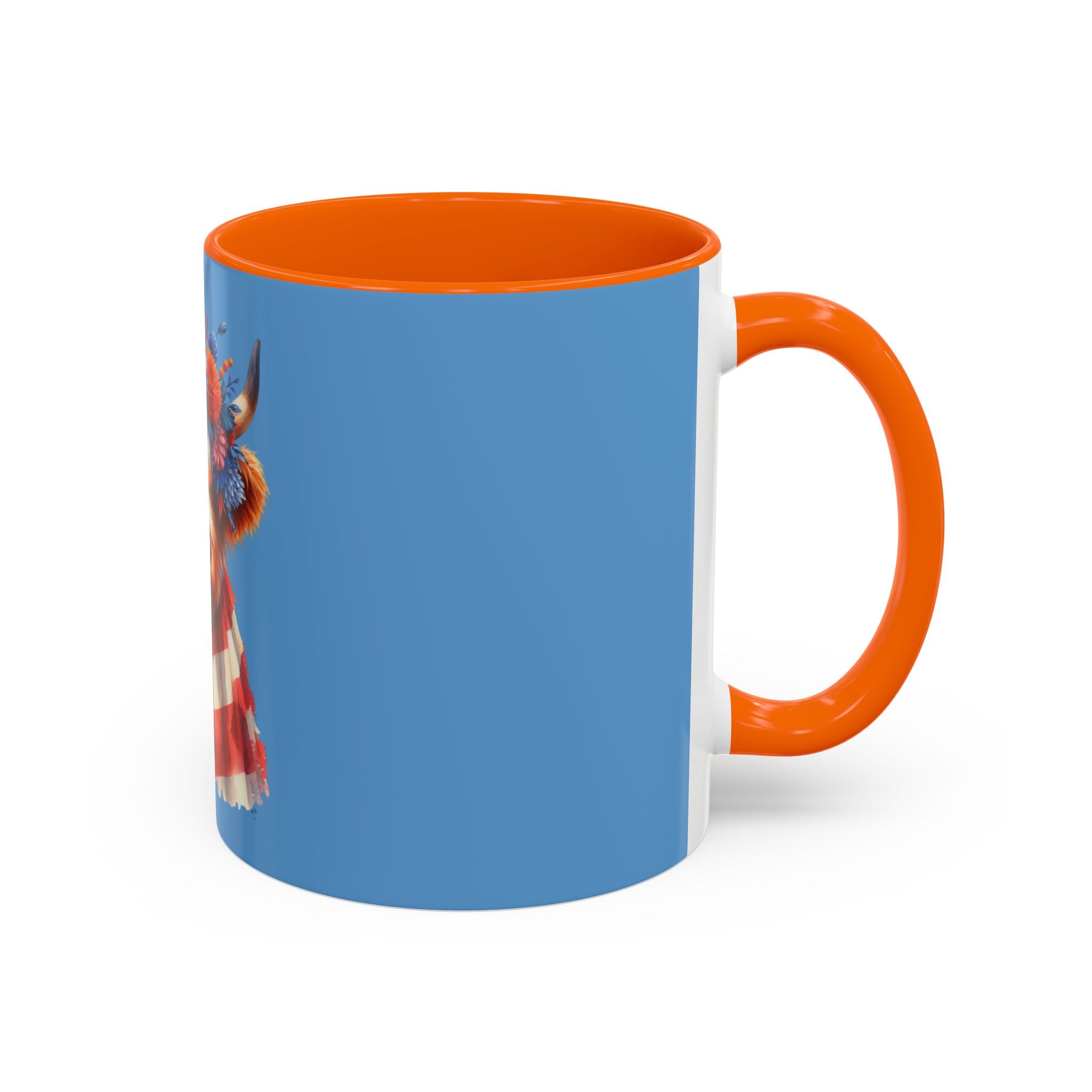 Patriotic Highland Cow Accent Coffee Mug – 11/15oz