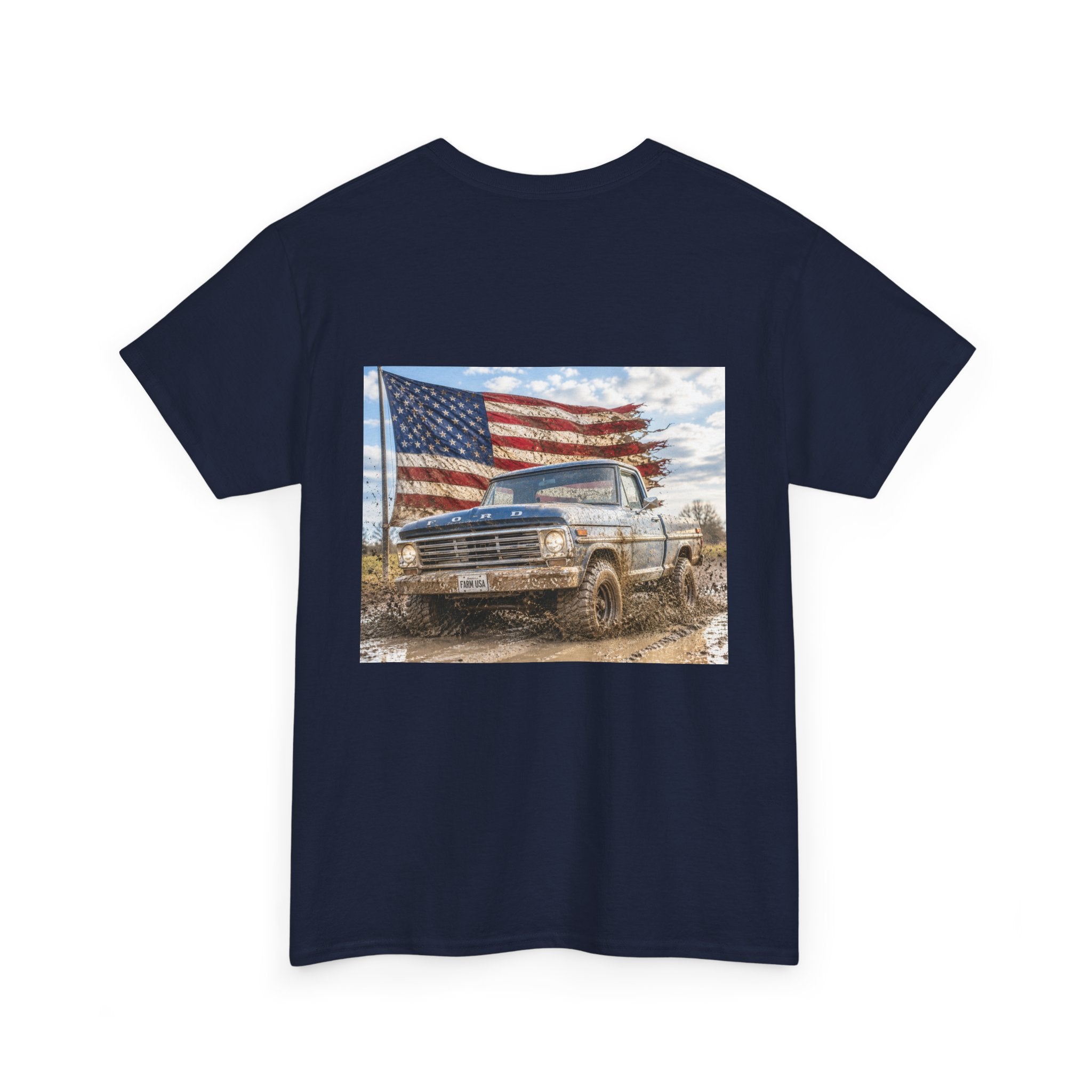 Patriotic Truck T-Shirt — American Flag Off-Road Graphic Tee
