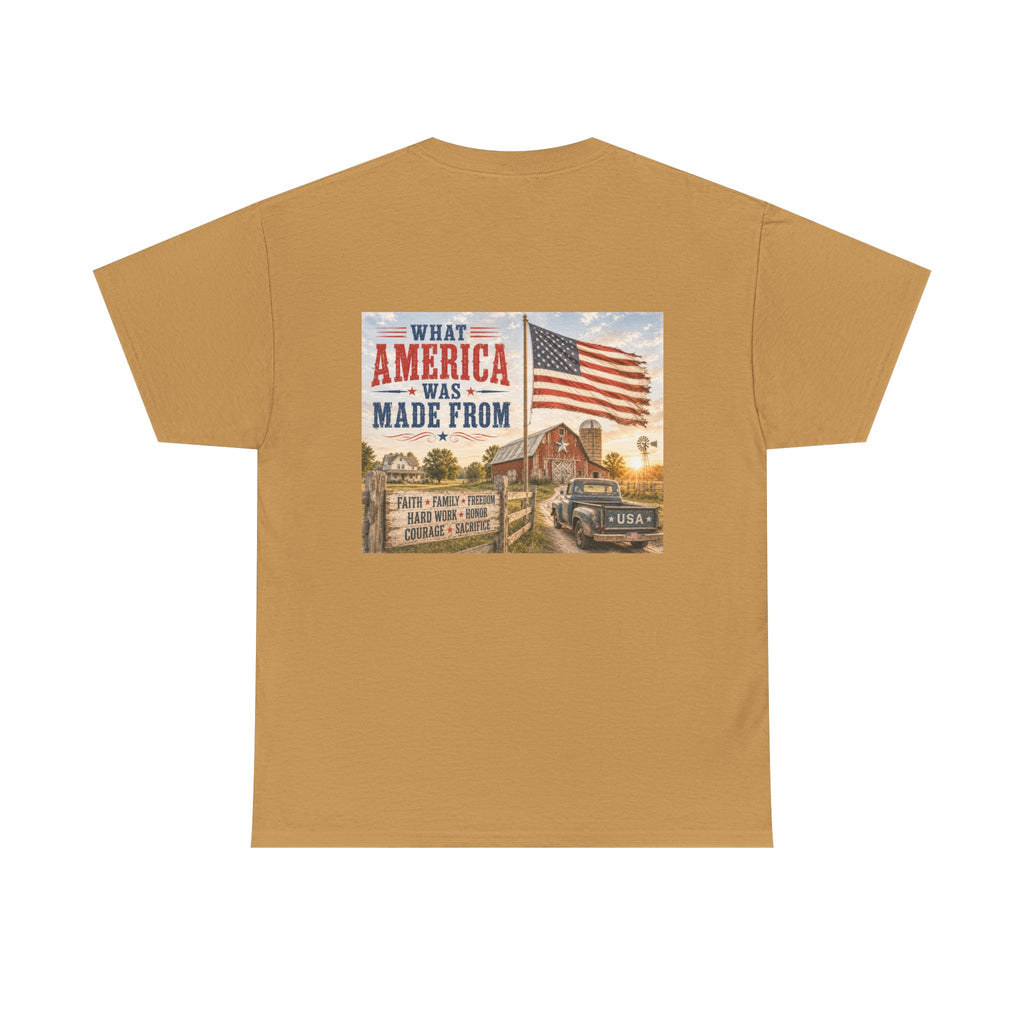 Vintage 'What America Was Made From' Tee - Patriotic Americana Graphic T-Shirt