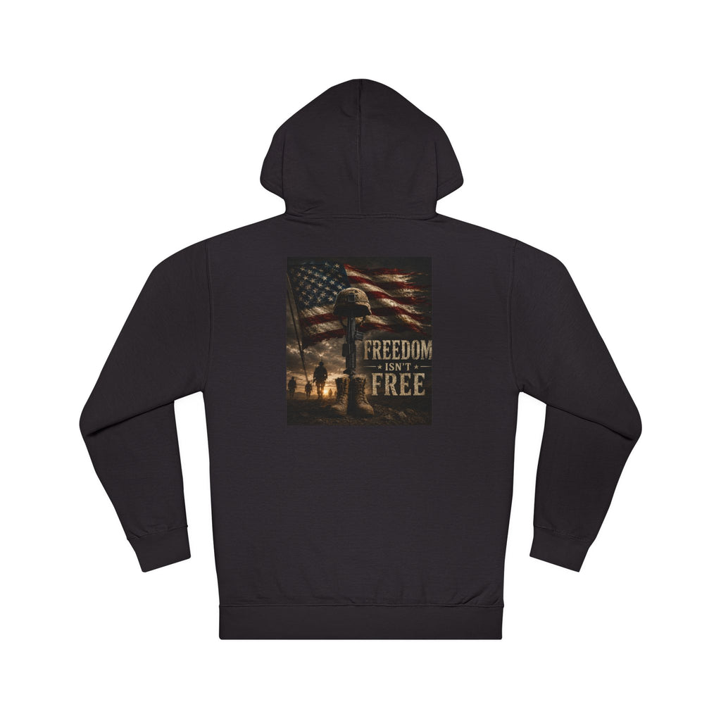 Patriotic Freedom Hoodie – American Flag 'Freedom Isn’t Free' Graphic Hoodie