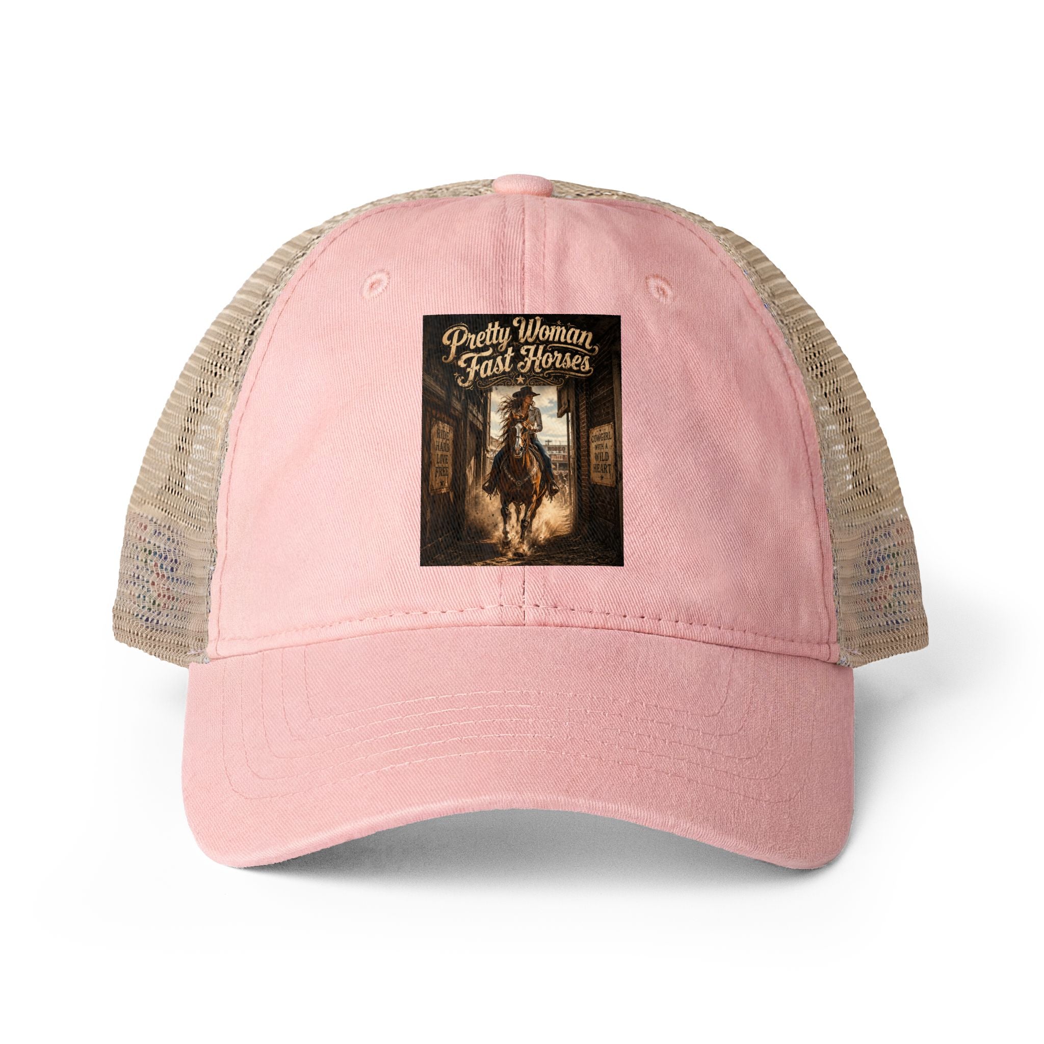 Women's Washed Mesh-Back Cap