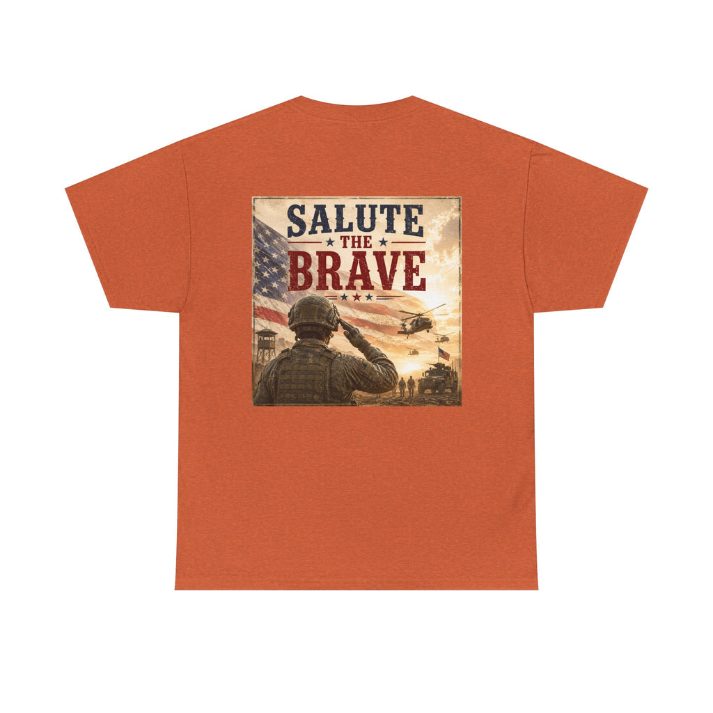Salute The Brave Military Tribute T-Shirt — Veterans Day Patriotic Tee