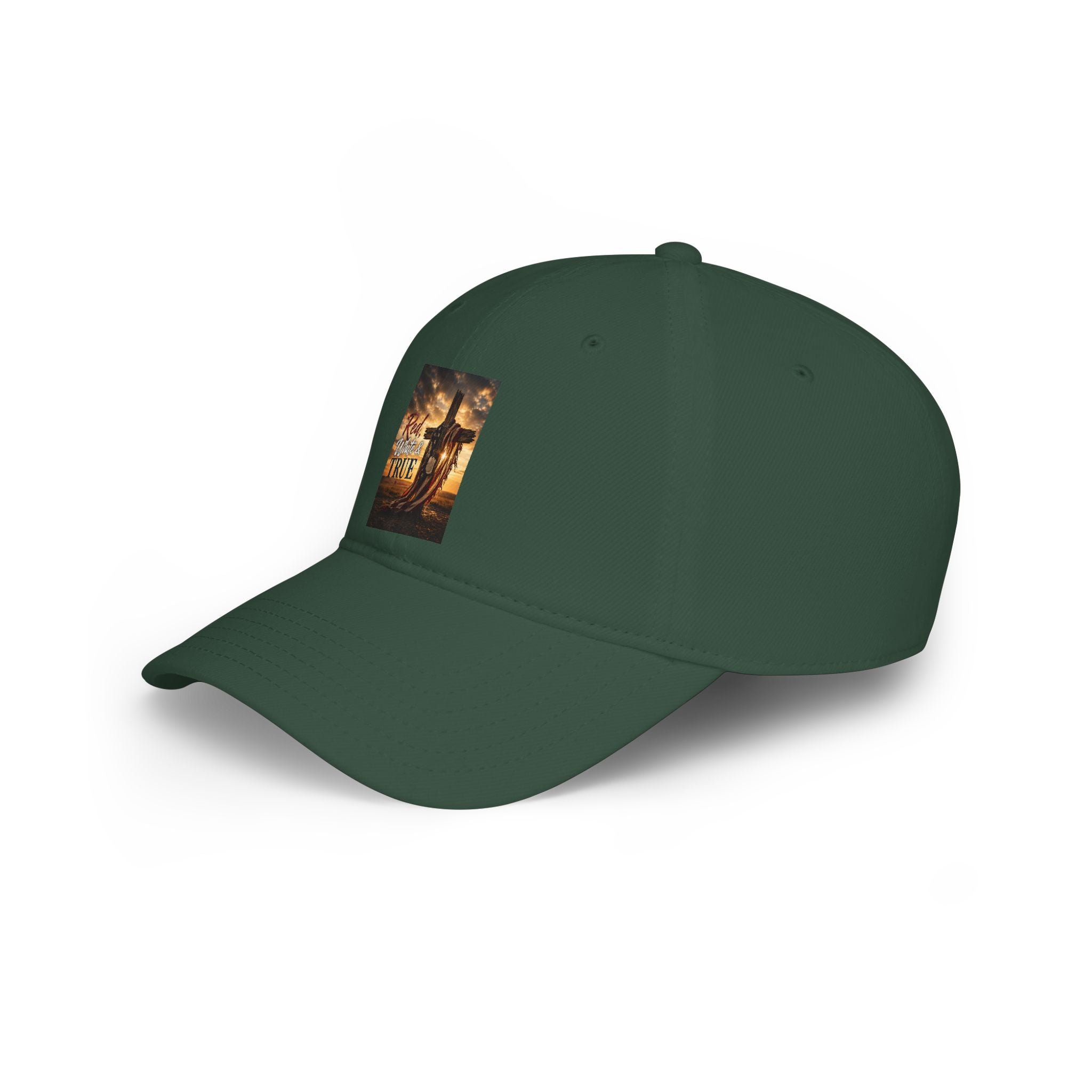 Low Profile Baseball Cap — 'Keep Faith True' Cowboy Sunset Embroidered Cap