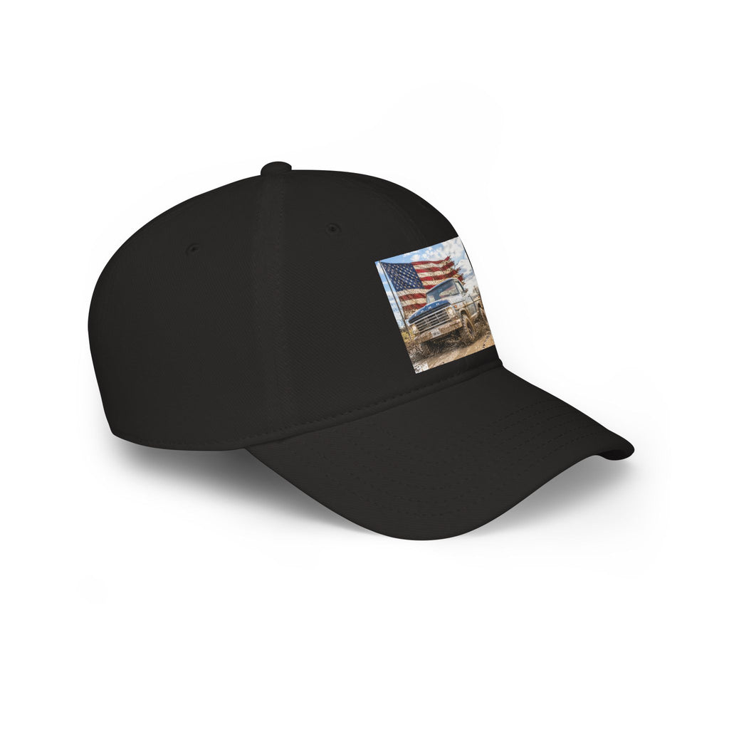 Patriotic Truck Baseball Cap — American Flag Off-Road Vintage Hat
