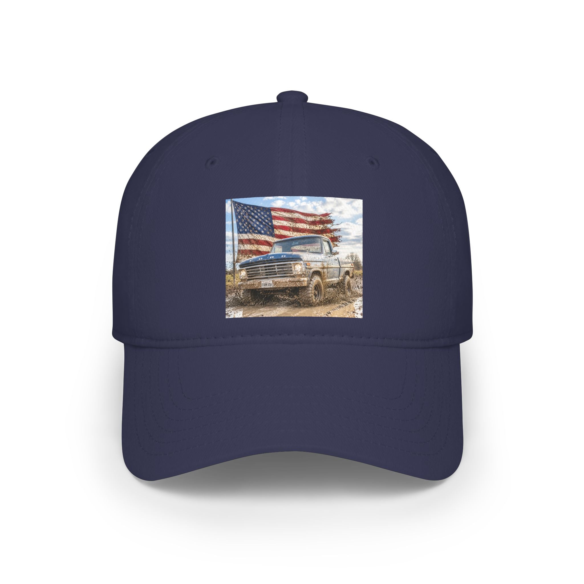Patriotic Truck Baseball Cap — American Flag Off-Road Vintage Hat