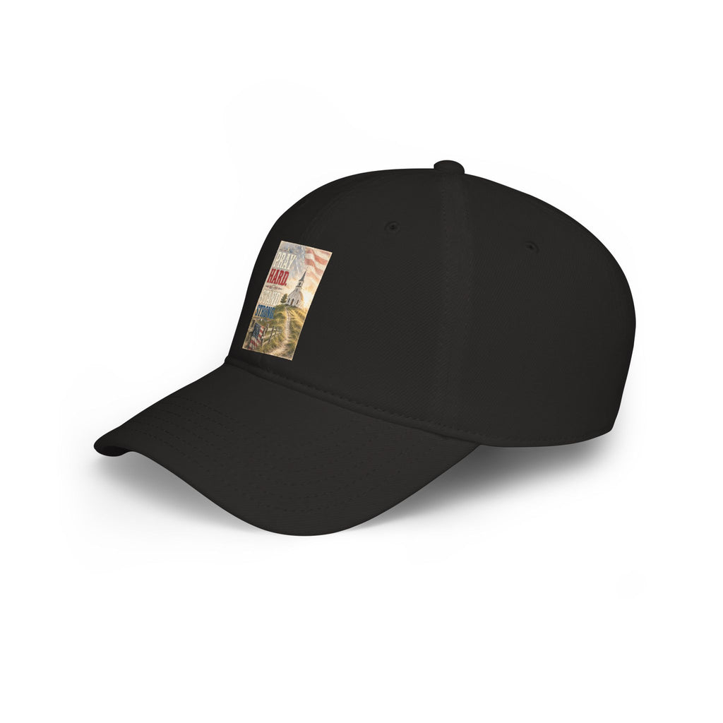 Patriotic 'Pray Hard, Stand Strong' Baseball Cap