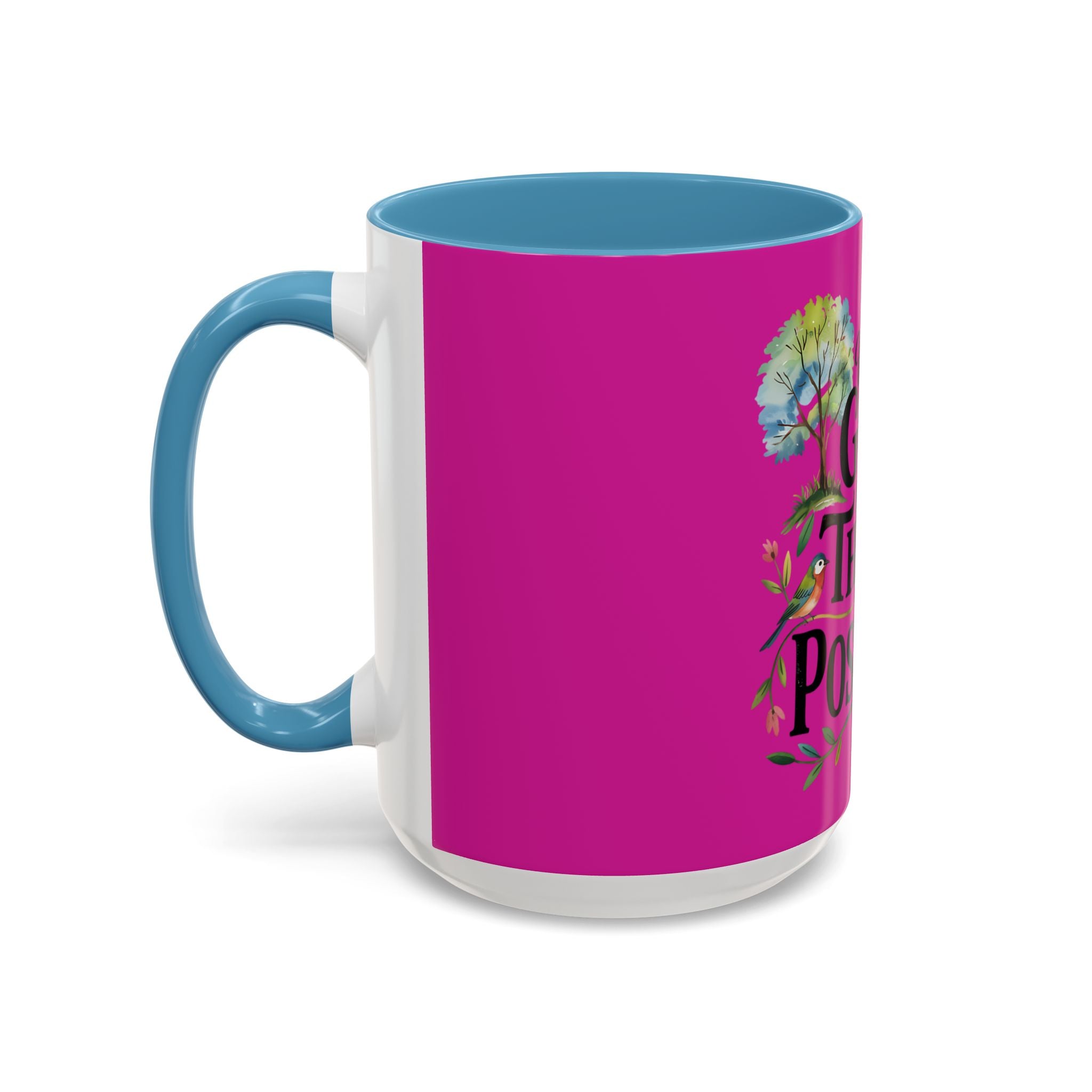 Inspirational Coffee Mug — "With God All Things Are Possible" Floral Accent