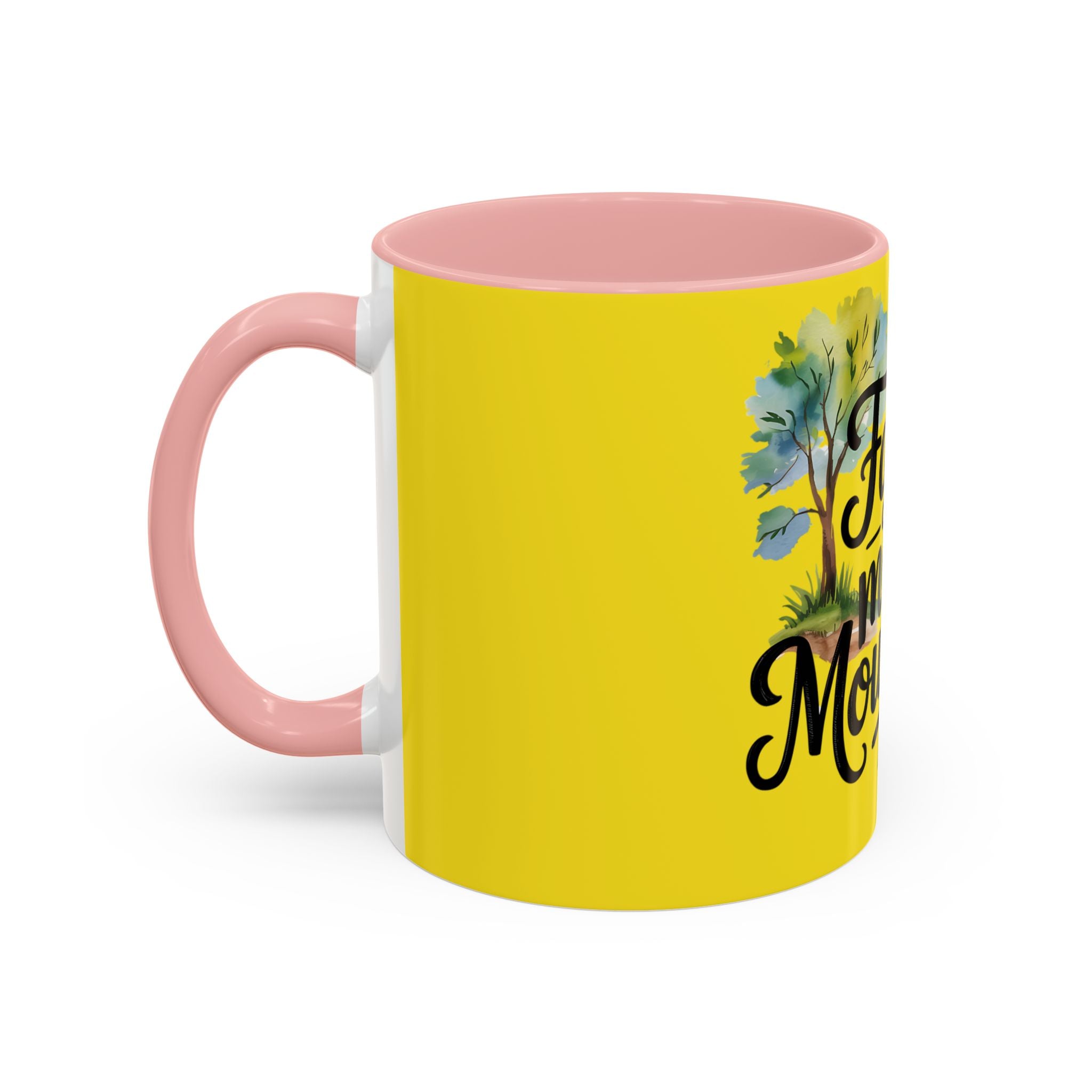 Faith Can Move Mountains Accent Coffee Mug – Inspirational Christian Tea Cup