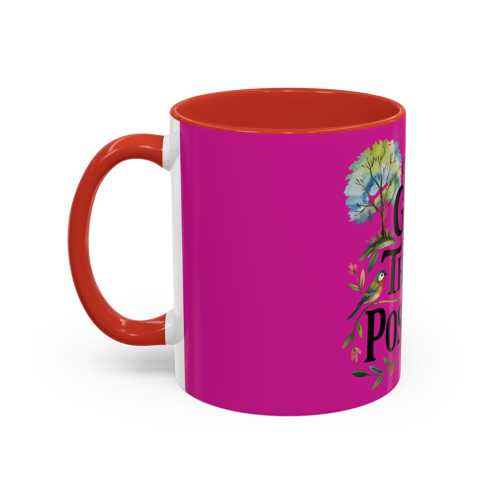 Inspirational Coffee Mug — "With God All Things Are Possible" Floral Accent