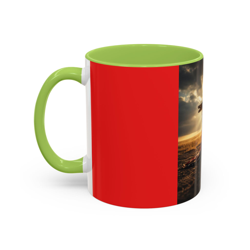 Patriotic Cross Coffee Mug – American Flag Christian Faith 11/15oz Accent Mug