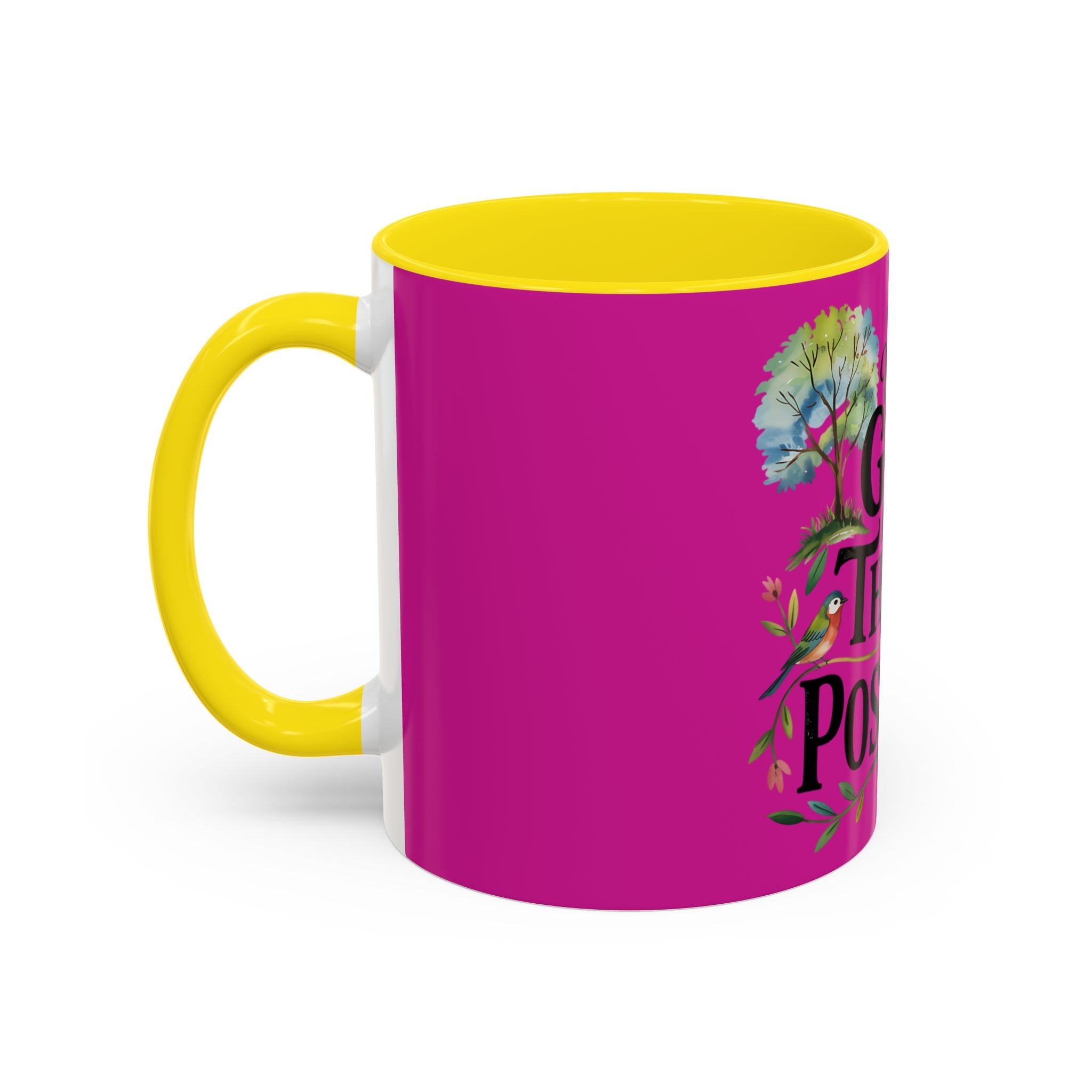 Inspirational Coffee Mug — "With God All Things Are Possible" Floral Accent