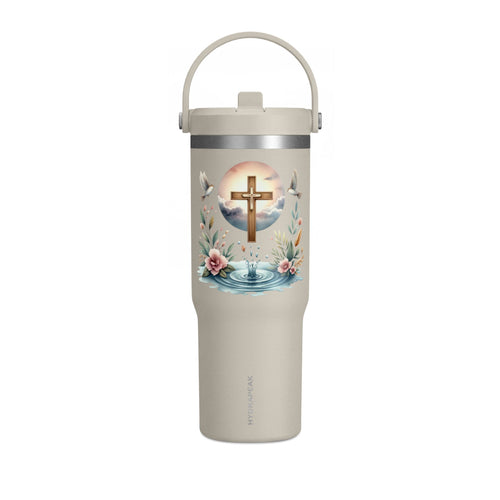 32oz Faith Tumbler — Cross & Dove Spiritual Travel Mug