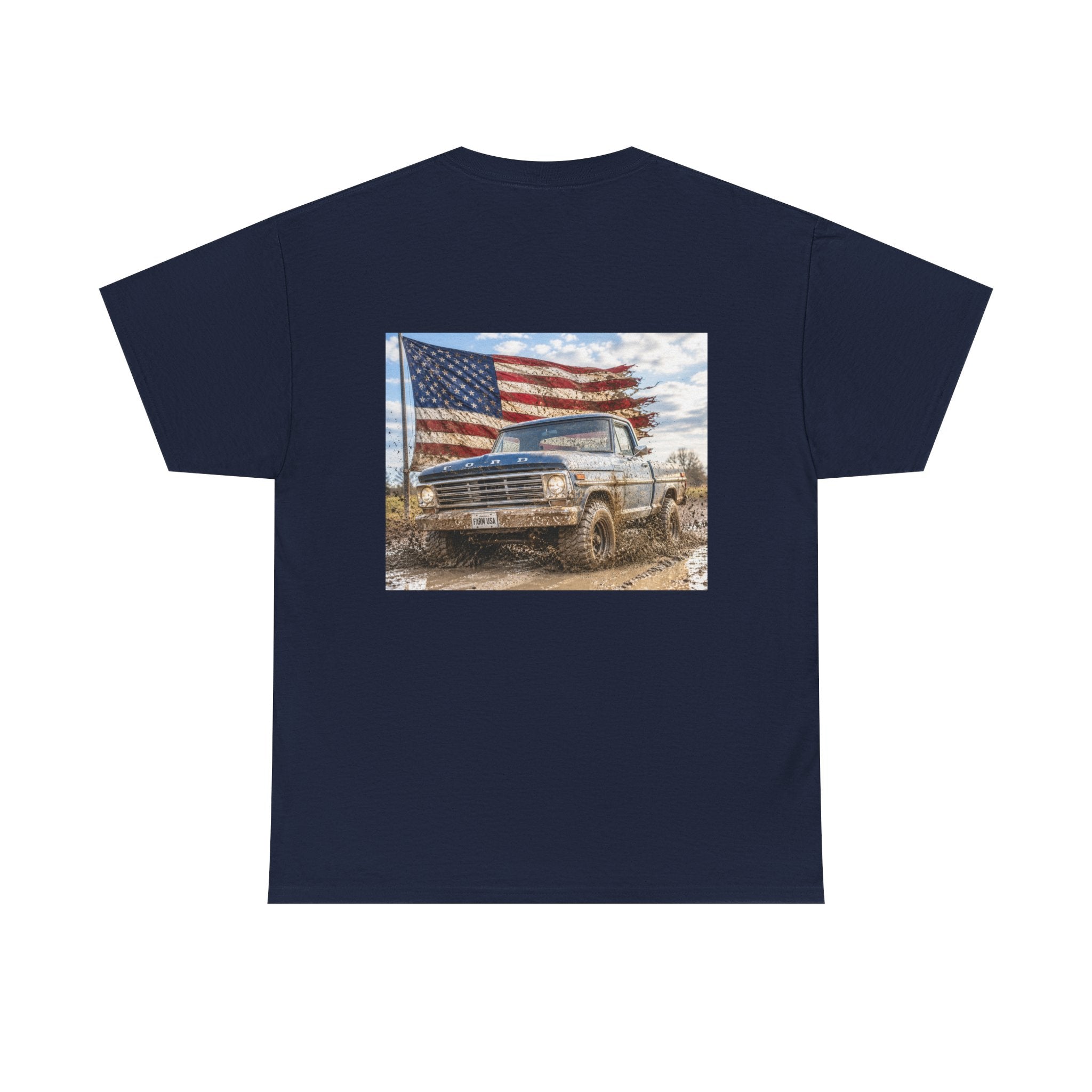 Patriotic Truck T-Shirt — American Flag Off-Road Graphic Tee