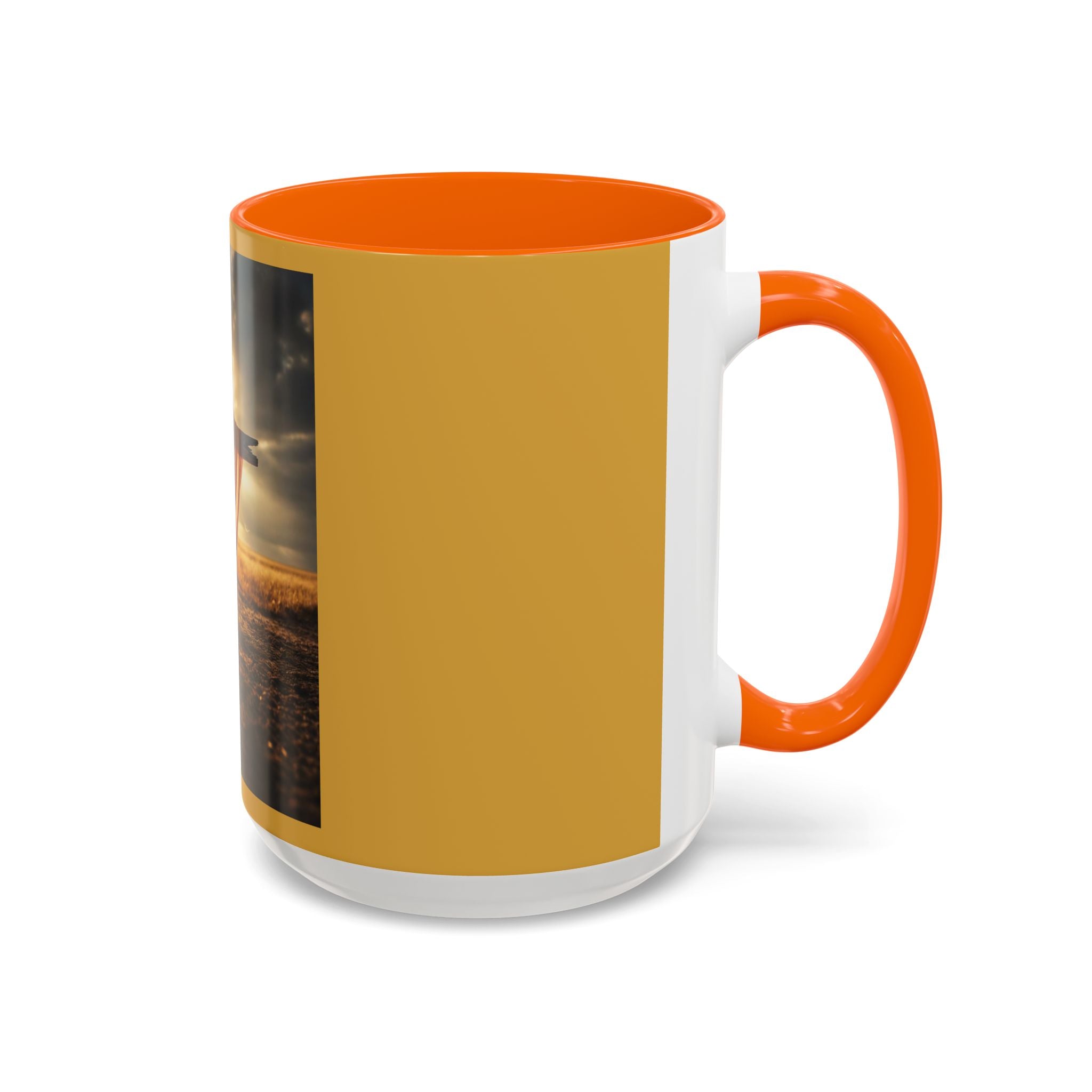 Patriotic Cross Coffee Mug — American Flag Sunrise Accent Mug (11/15oz)